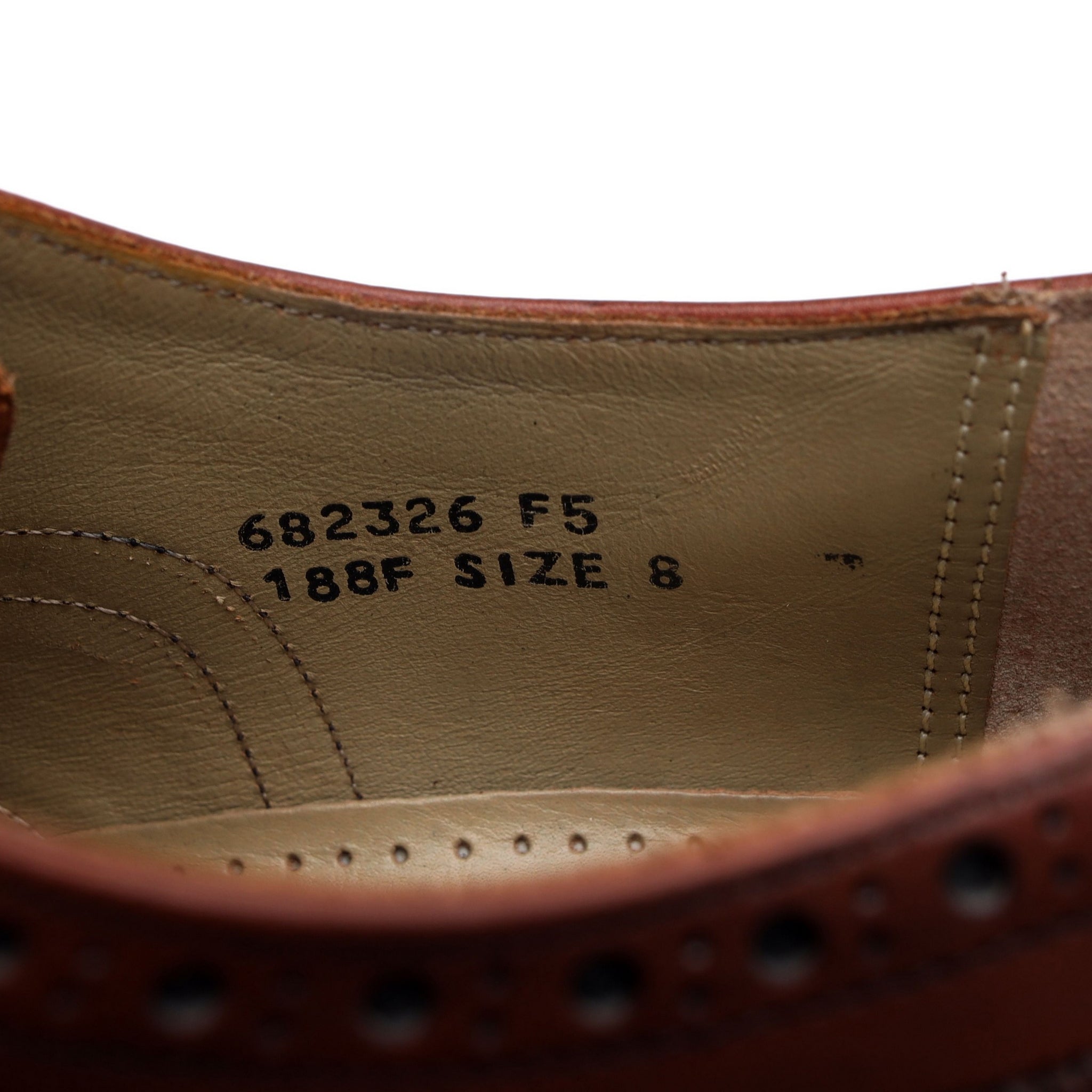 Barker 682326 oxford brogue cuir marron clair UK 8