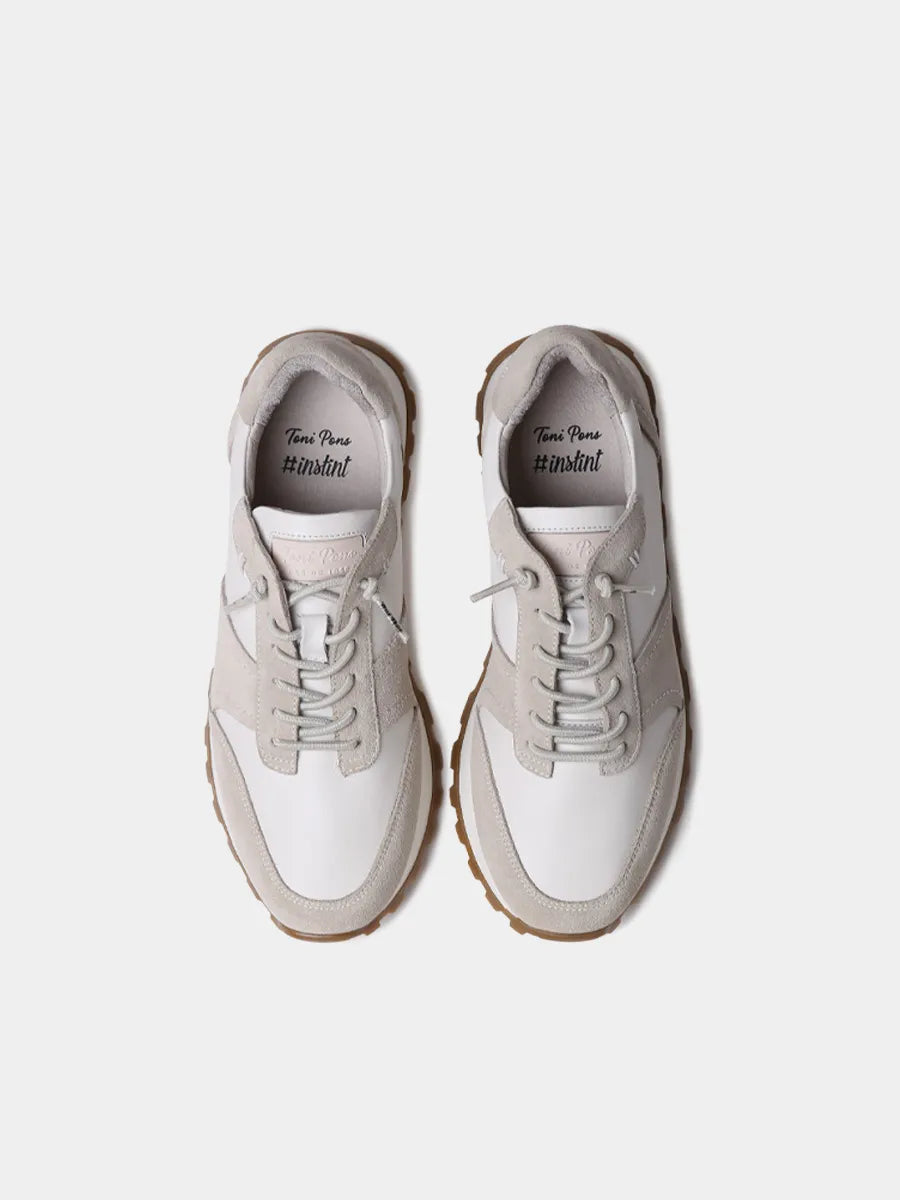 Toni Pons Alicia baskets femme cuir metallise suedine