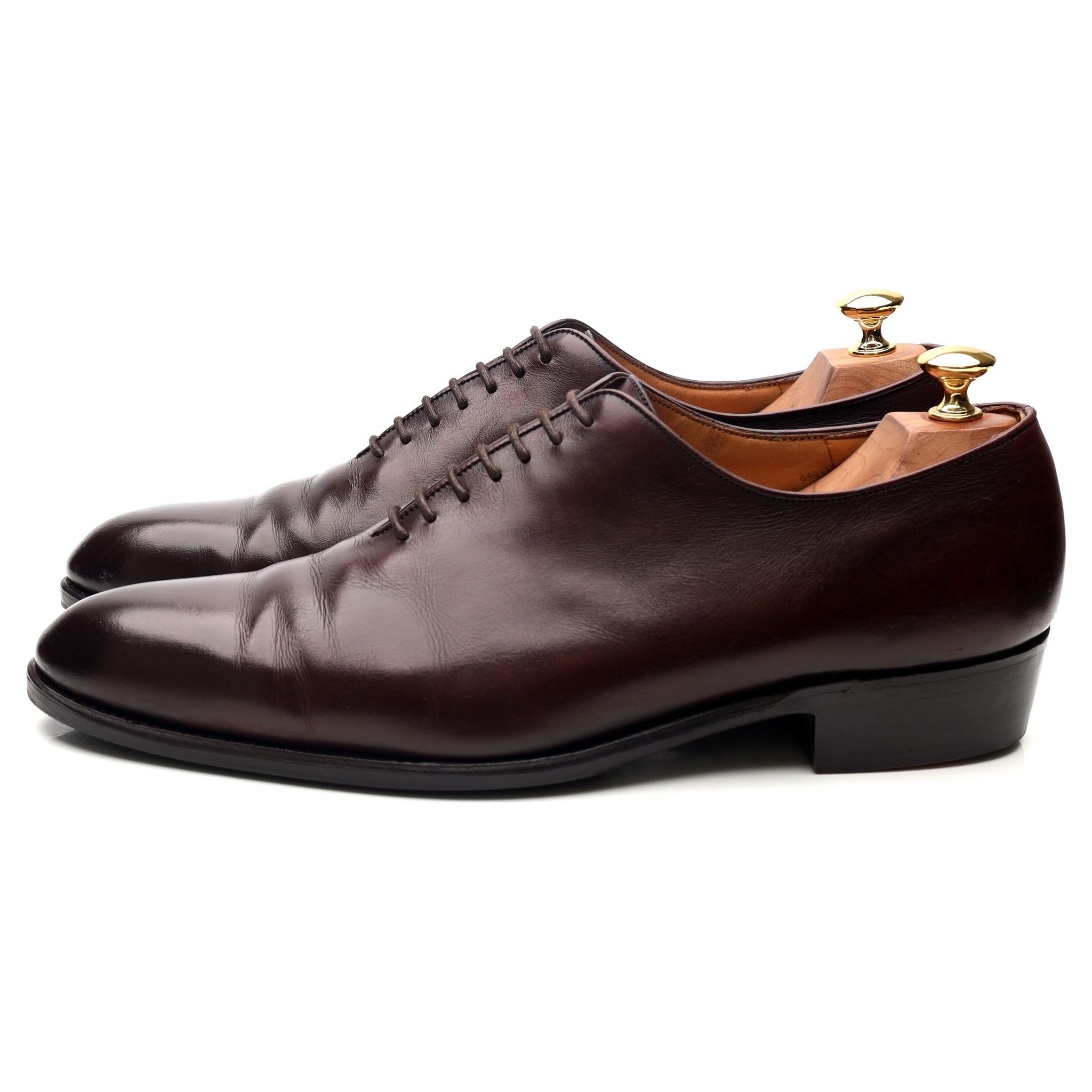 J.M. Weston wholecut oxford cuir bordeaux UK 10 semelle cuir