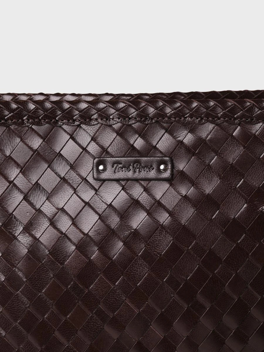 Toni Pons Selena sac bandoulière cuir tressé 28 cm