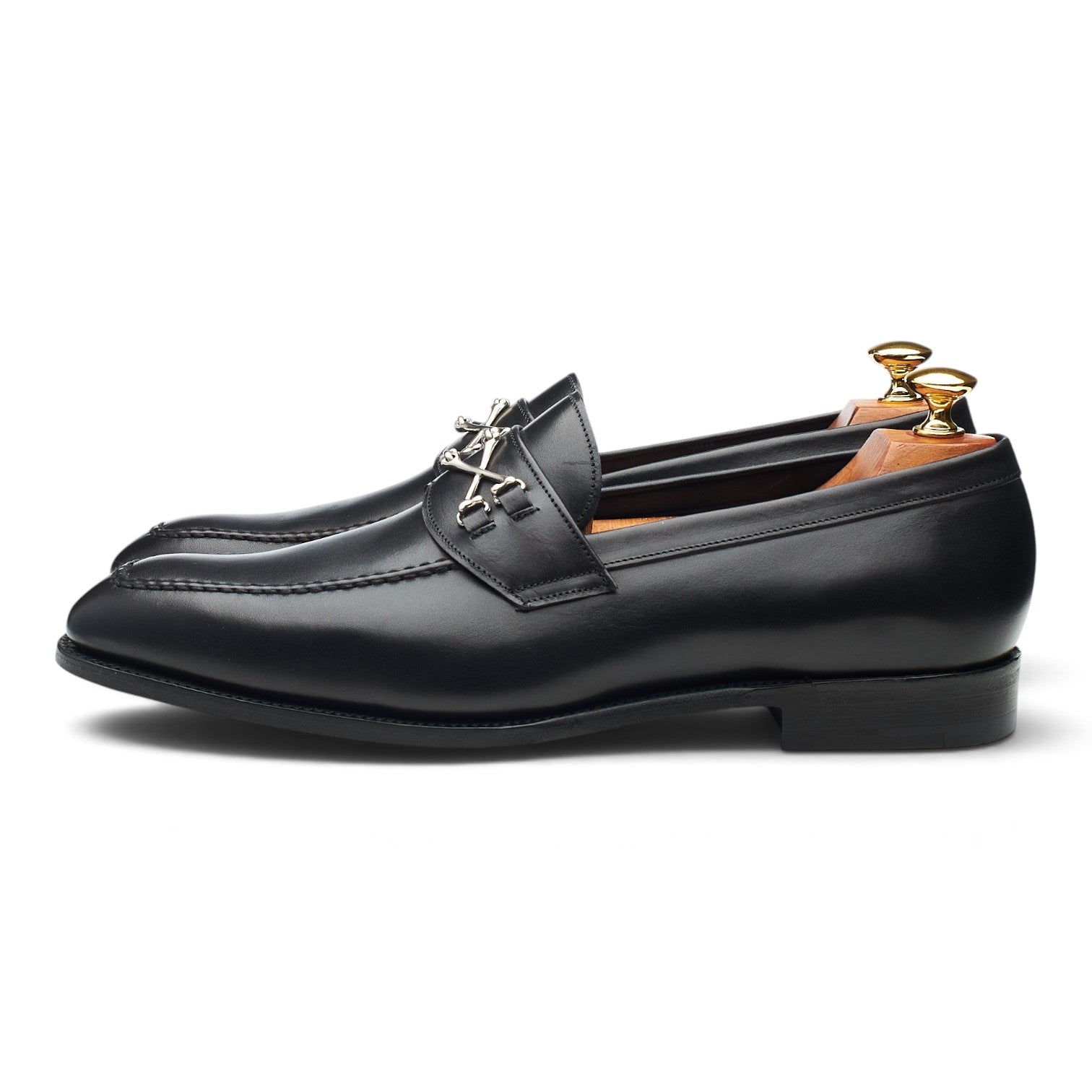 Barker Black Wolfe mocassin cuir noir pointure UK 9.5