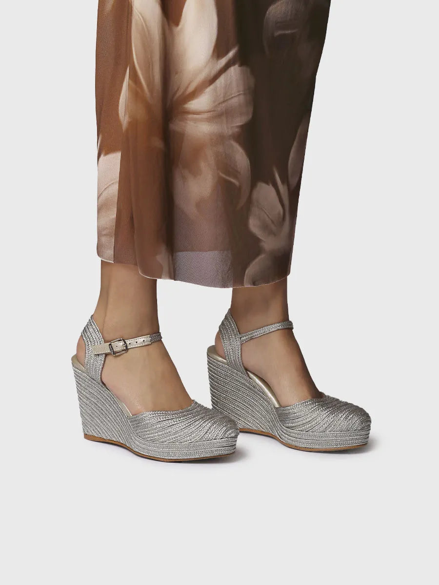 Toni Pons Damaris espadrille métal tressé 10 cm