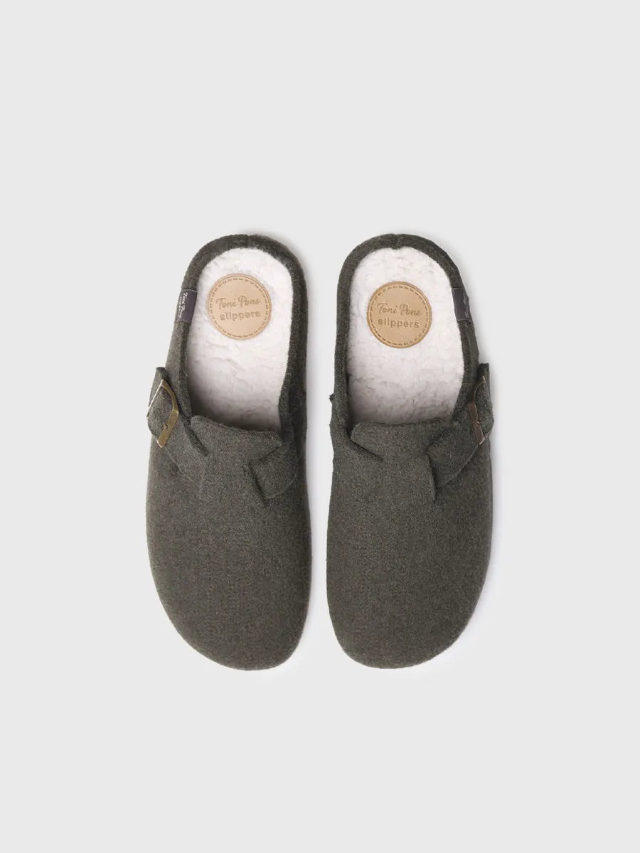 Toni Pons Norton-FP chausson sabot feutre kaki homme