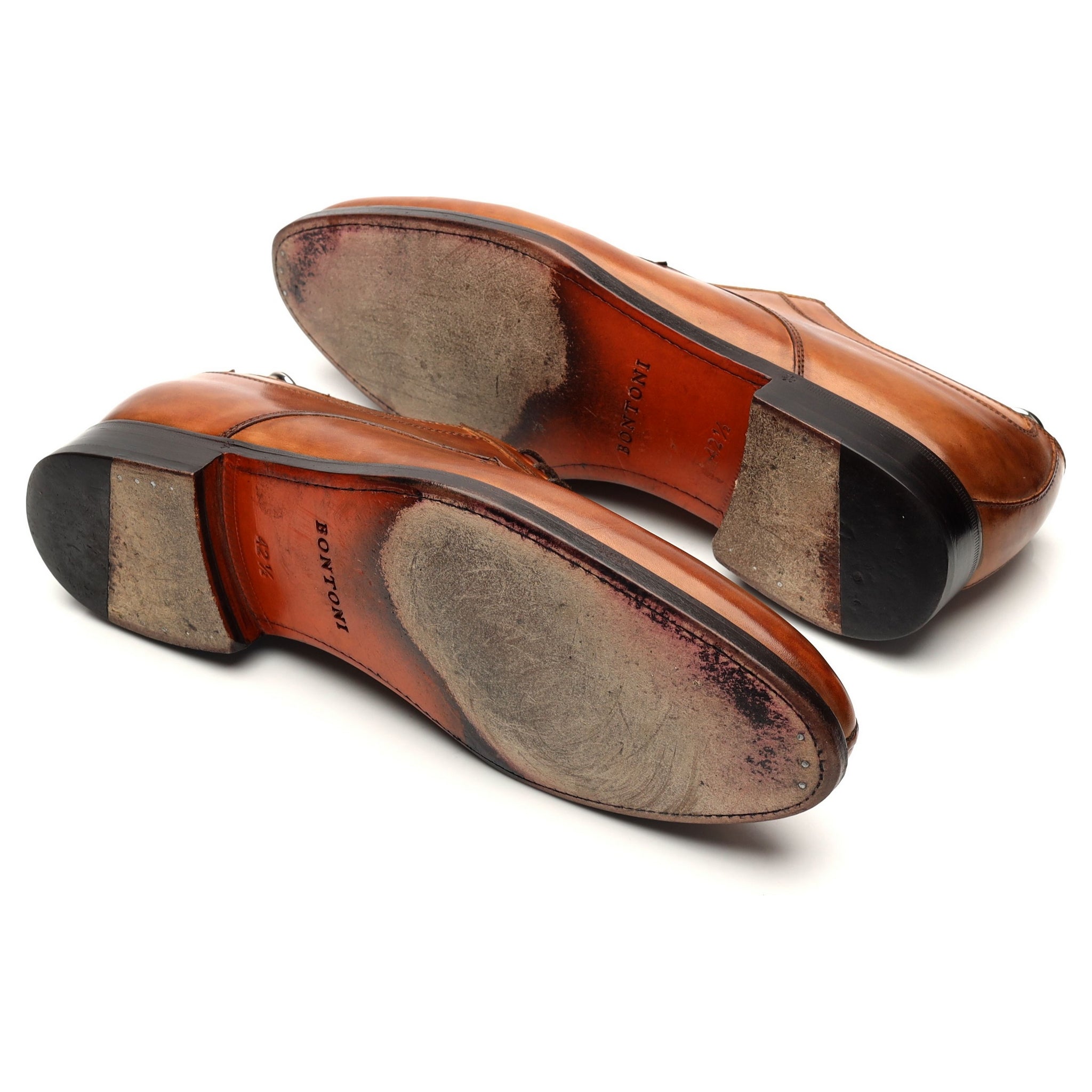 Bontoni Magnifico derby cuir patiné marron UK 8.5