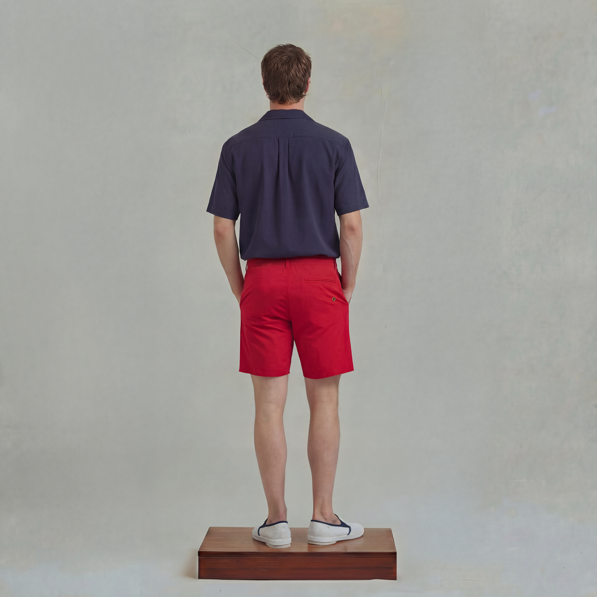 Rivieras Marseille short de bain rouge coupe droite