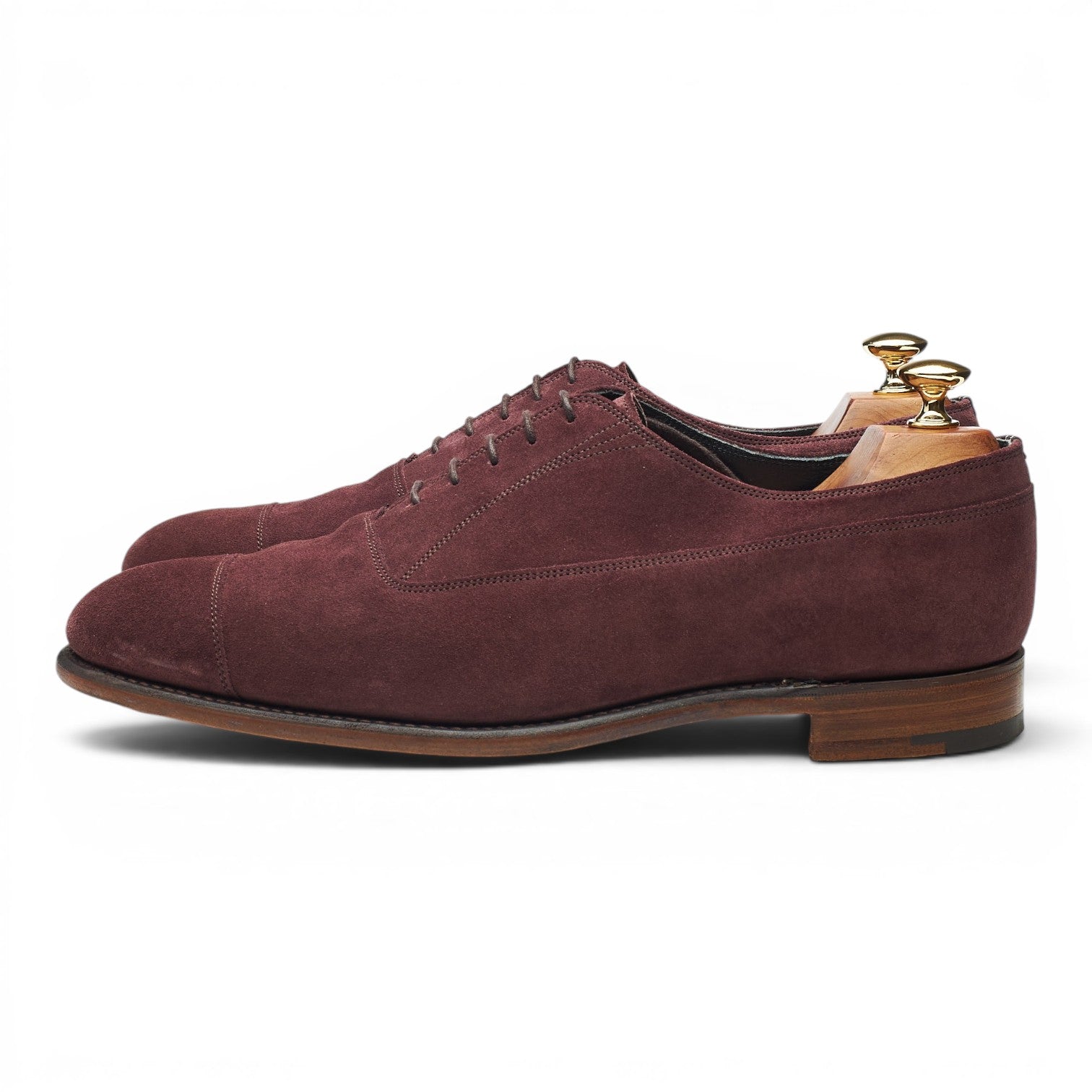 Gieves & Hawkes oxford daim bordeaux UK 9