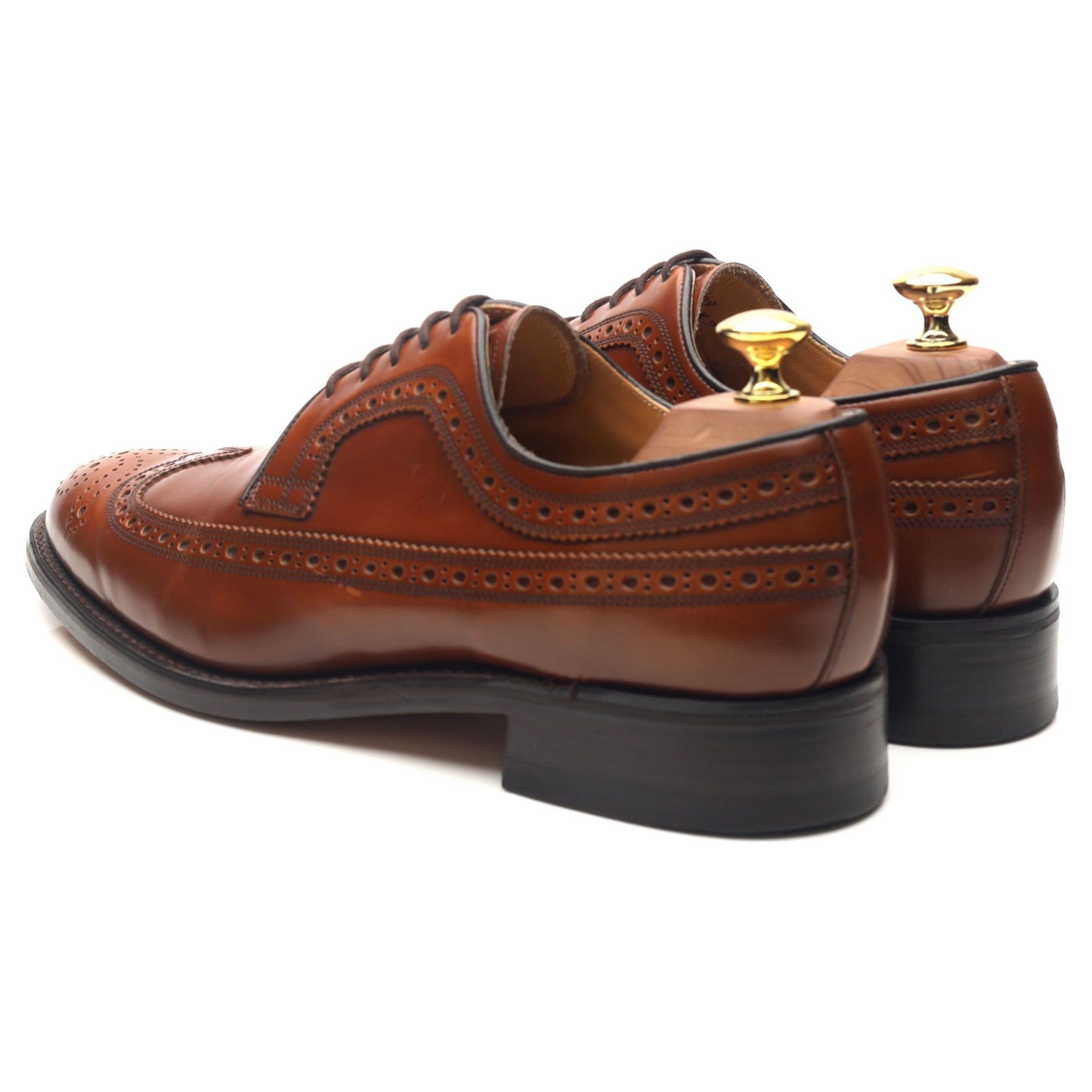 Barker derby cuir marron clair UK 8 brogue