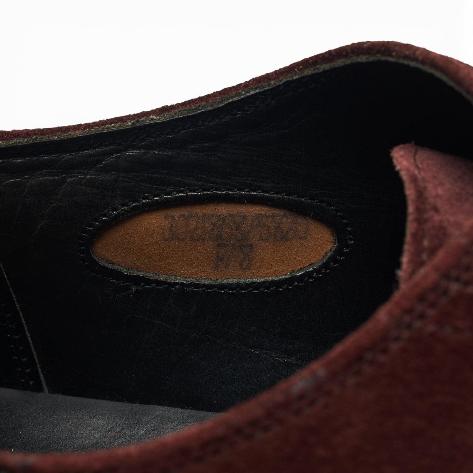 Gieves & Hawkes oxford daim bordeaux UK 8 bout droit