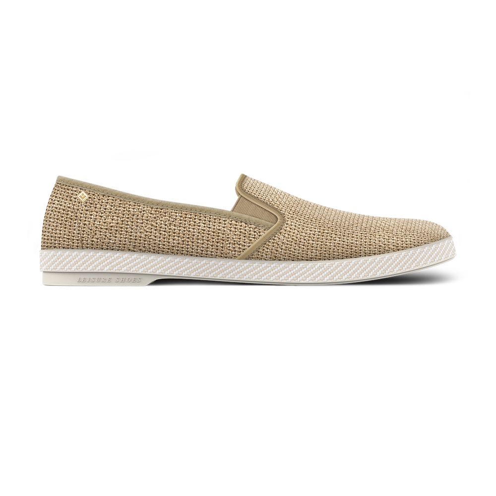 Rivieras Classic Nudude Biais espadrilles beige raphia