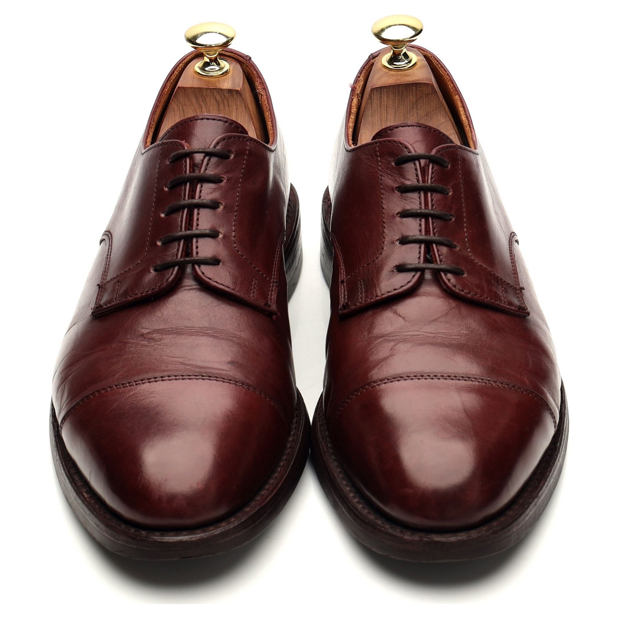 Tricker's derby cuir bordeaux UK 7.5