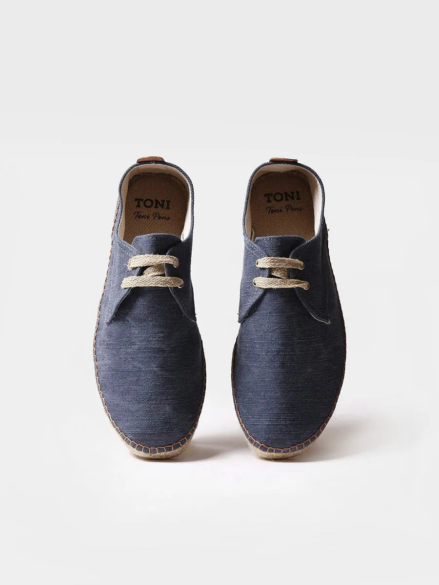 Toni Pons Dixon espadrille homme coton marine lacets