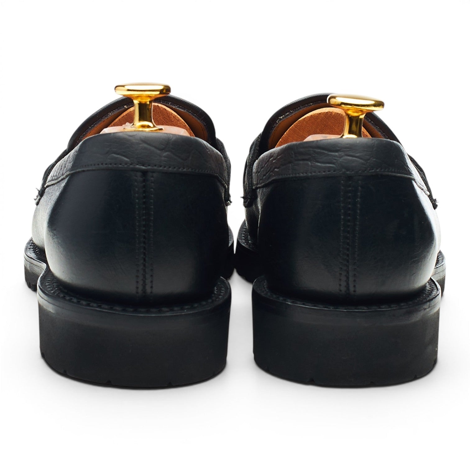 Cheaney Cora Mocassin cuir noir pointure UK 6 semelle gomme