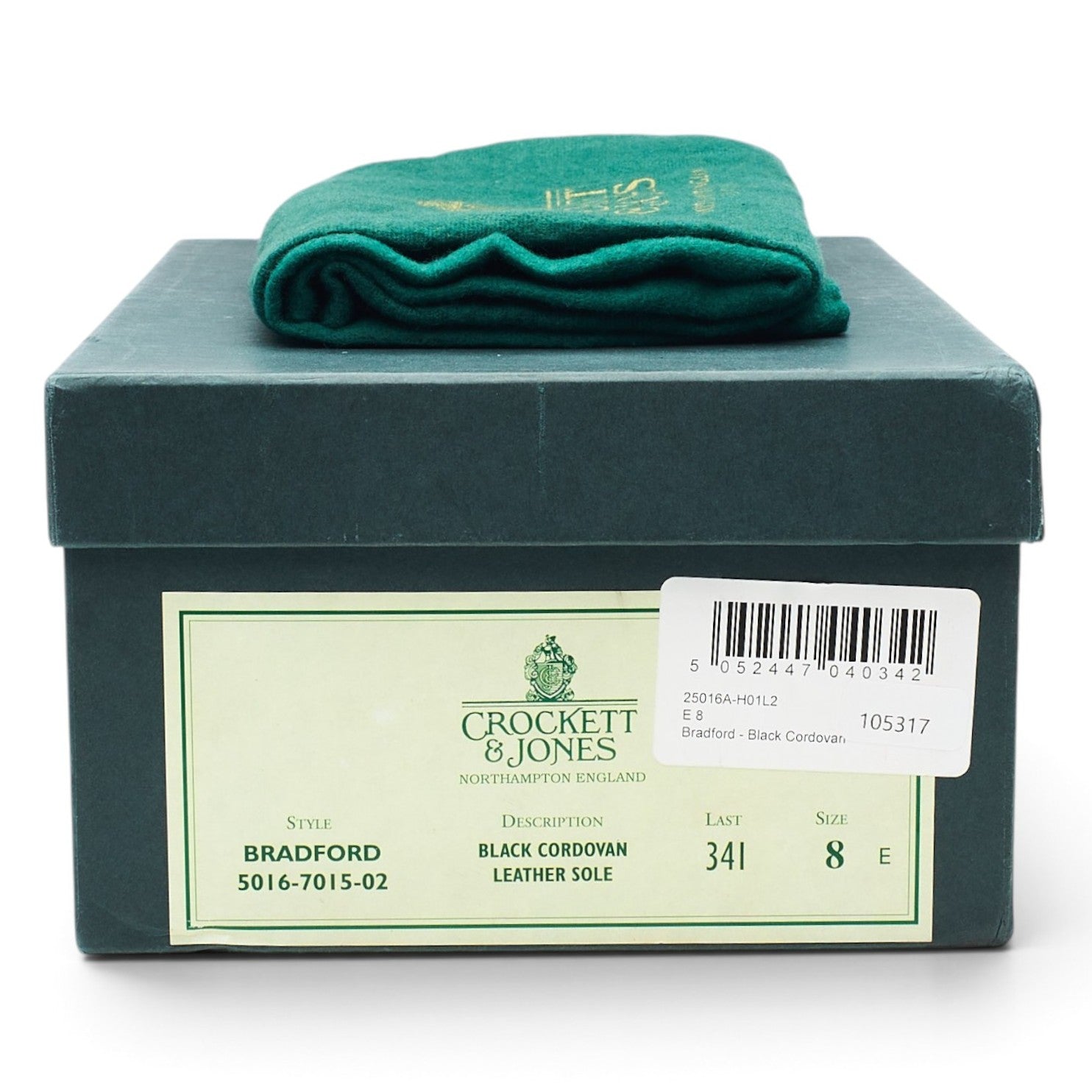 Crockett & Jones Bradford derby cordovan noir 8 UK