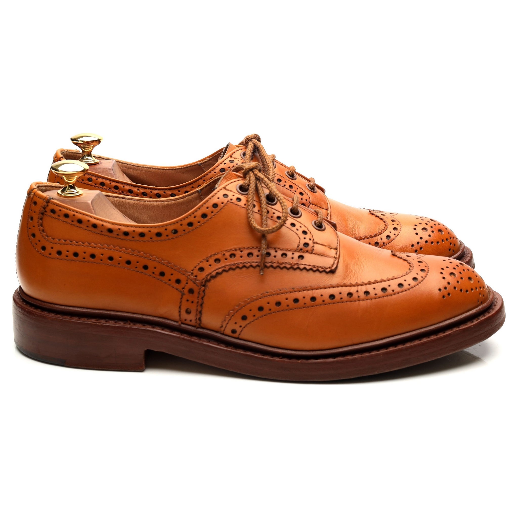 Tricker's Bourton derby brogue cuir camel UK 9.5