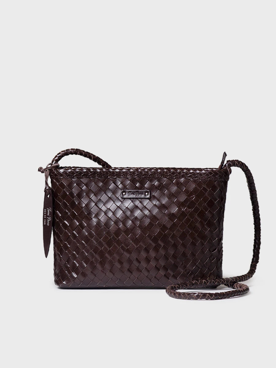 Toni Pons Selena sac bandoulière cuir tressé 28 cm