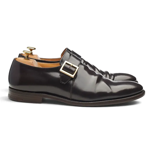 Church's Tokyo Chaussures Monk Cuir Marron Foncé UK 8.5