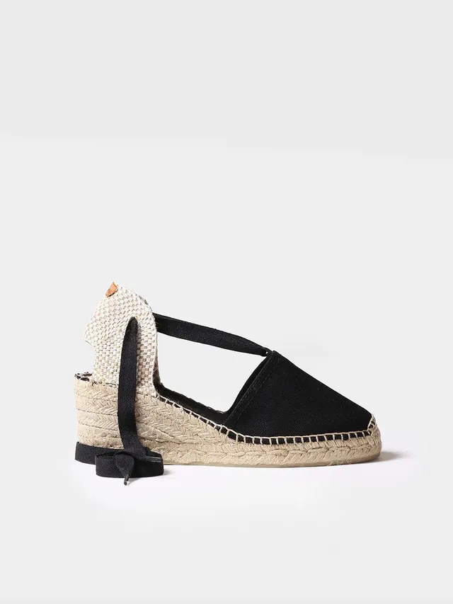 Toni Pons Valencia espadrilles toile noire compensées
