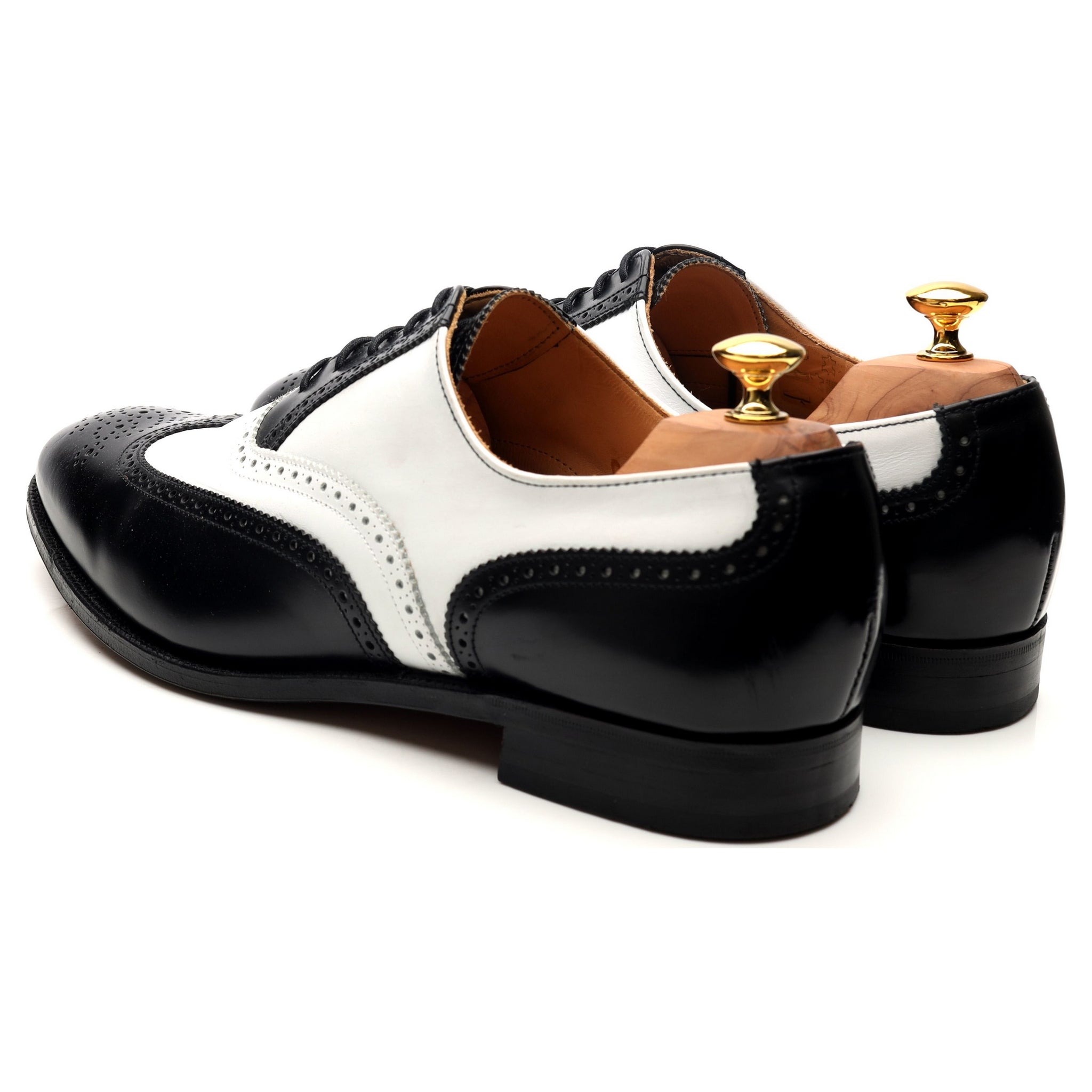 Shipton & Heneage George richelieu cuir noir blanc 12 UK
