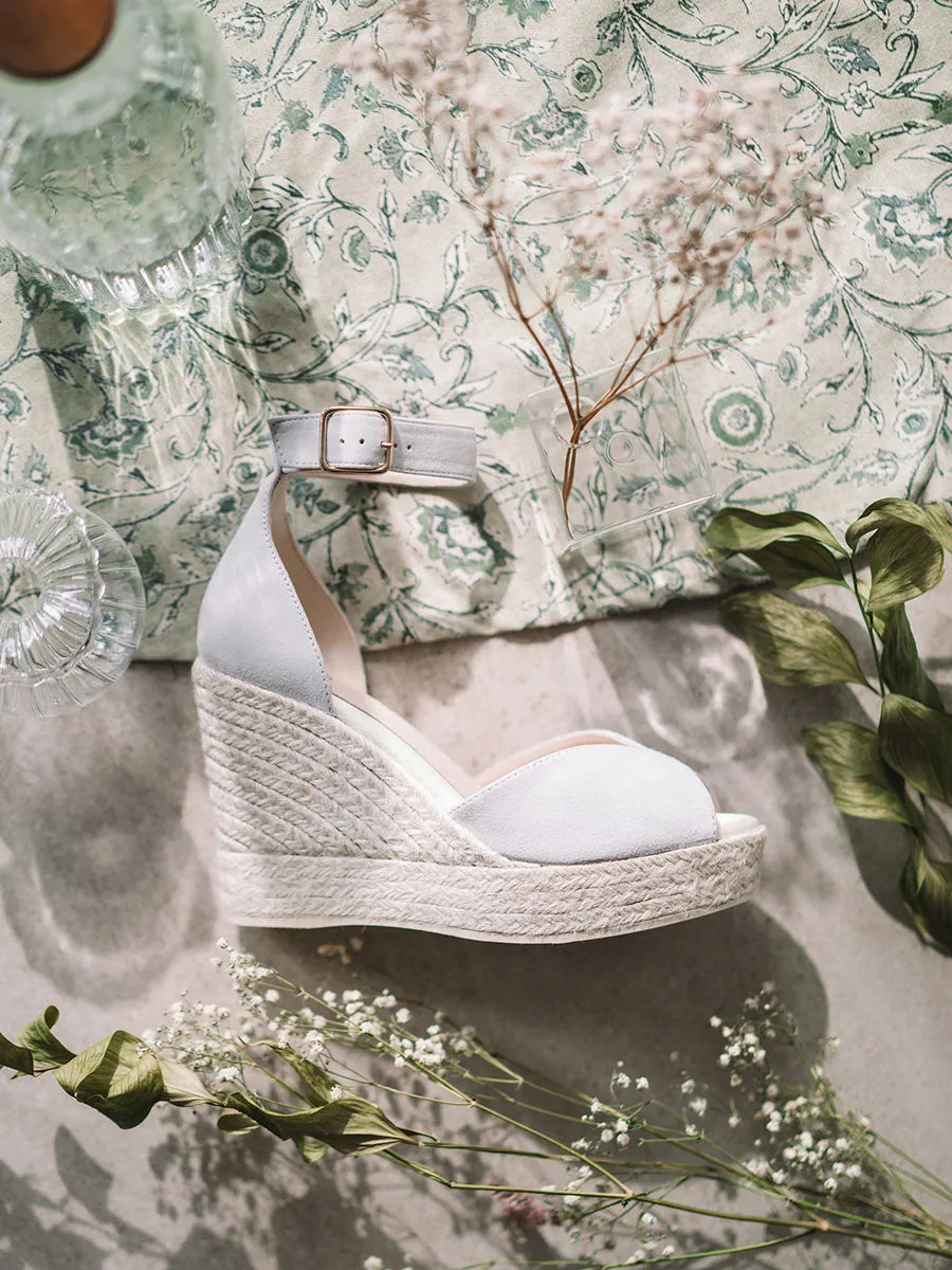 Toni Pons Patricia espadrilles compensees blanches mariee