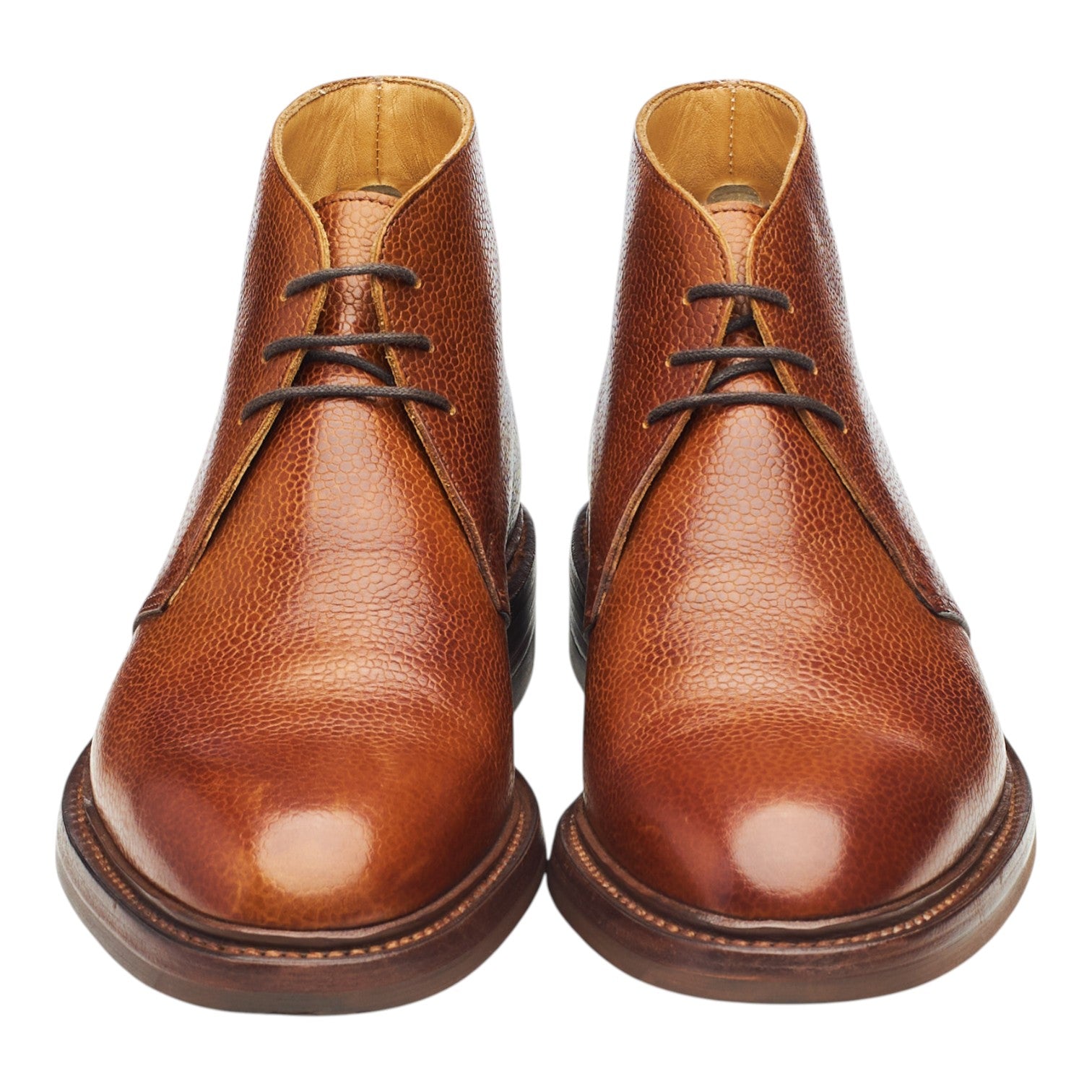 Crockett & Jones Chepstow boots cuir grainé marron UK 6