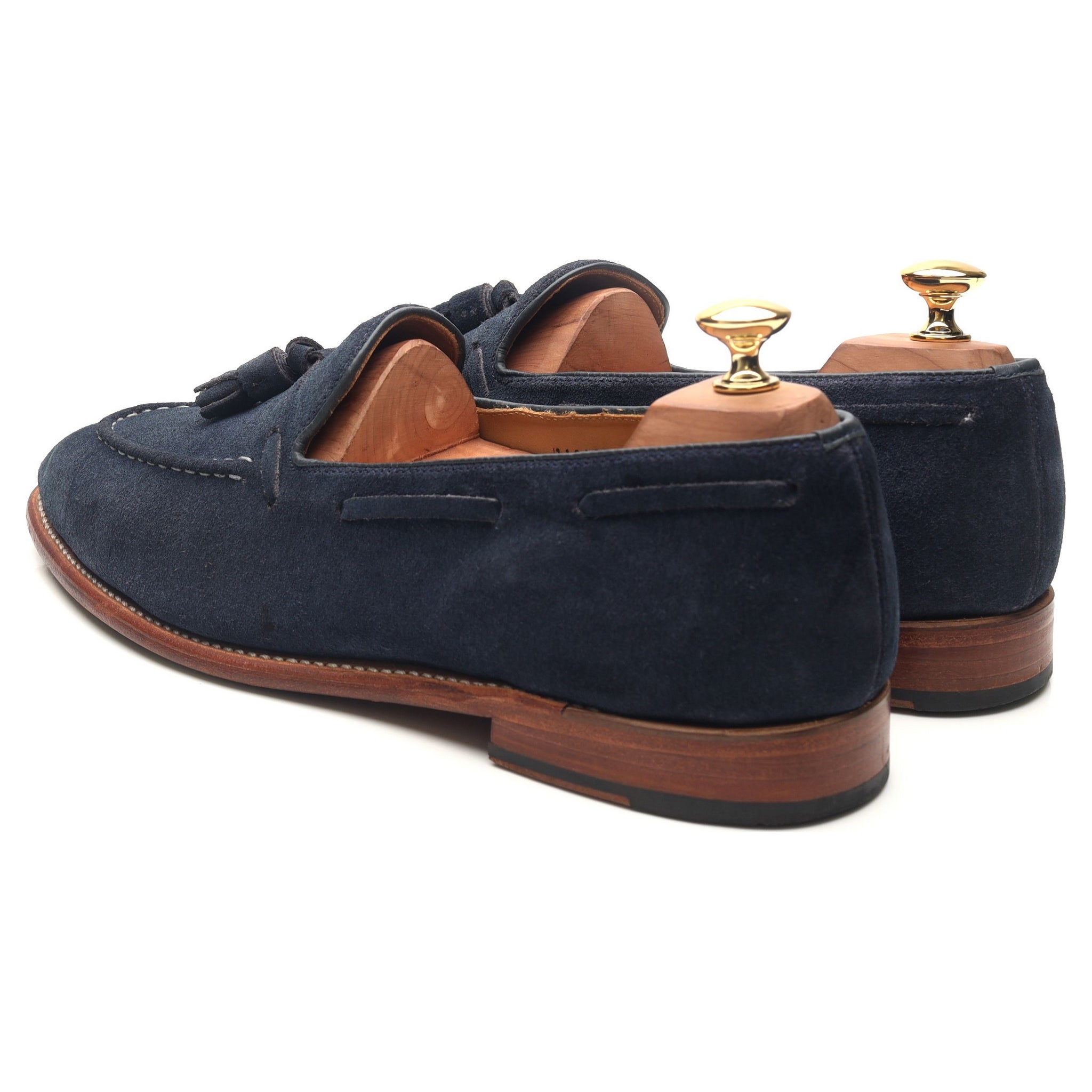 Grenson Scottie mocassins daim bleu marine pointure UK 10