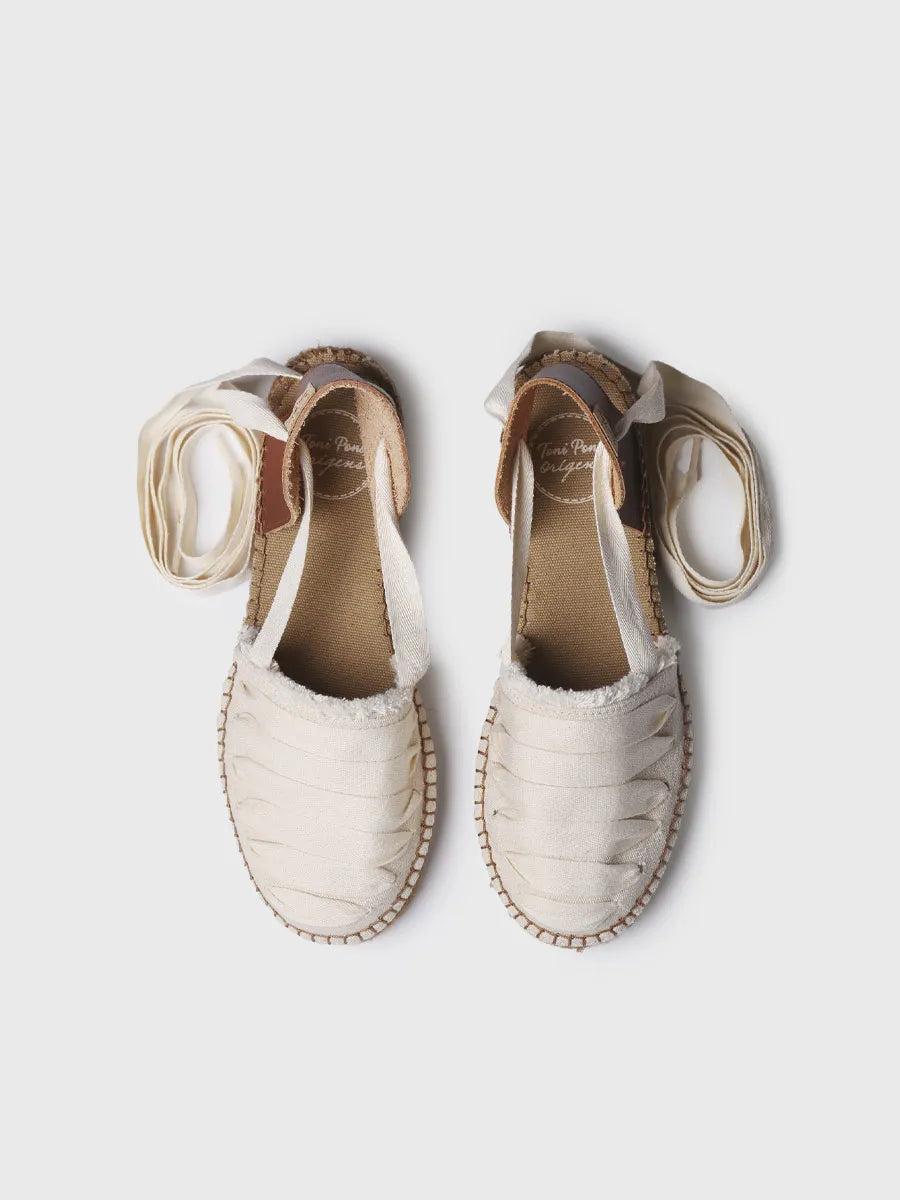 Toni Pons Gavet-DH espadrille plate toile rubans jute