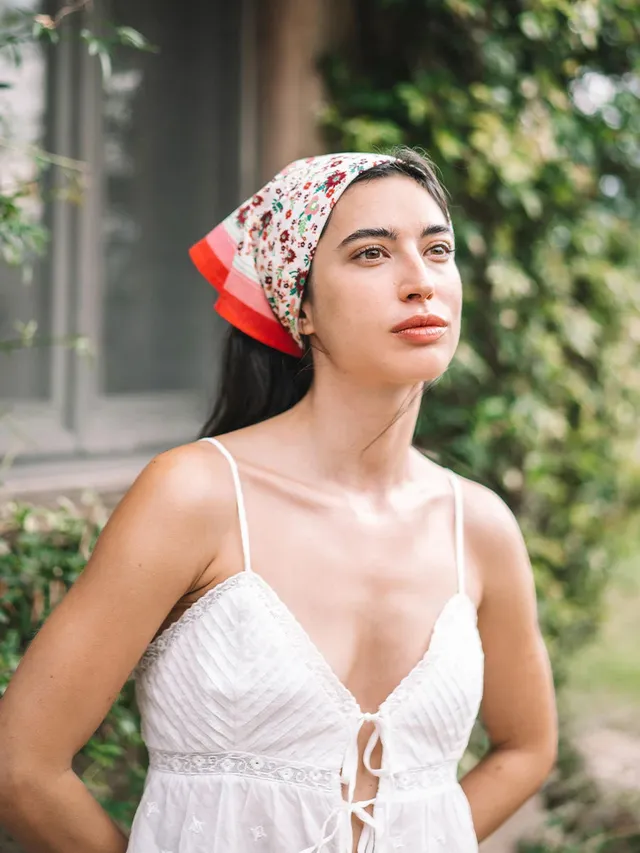 Toni Pons Fabiola foulard coton imprimé multicolore