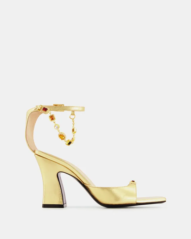 Nodaleto Gemma 90 sandales cuir doré Gold Metallic talon 9 cm
