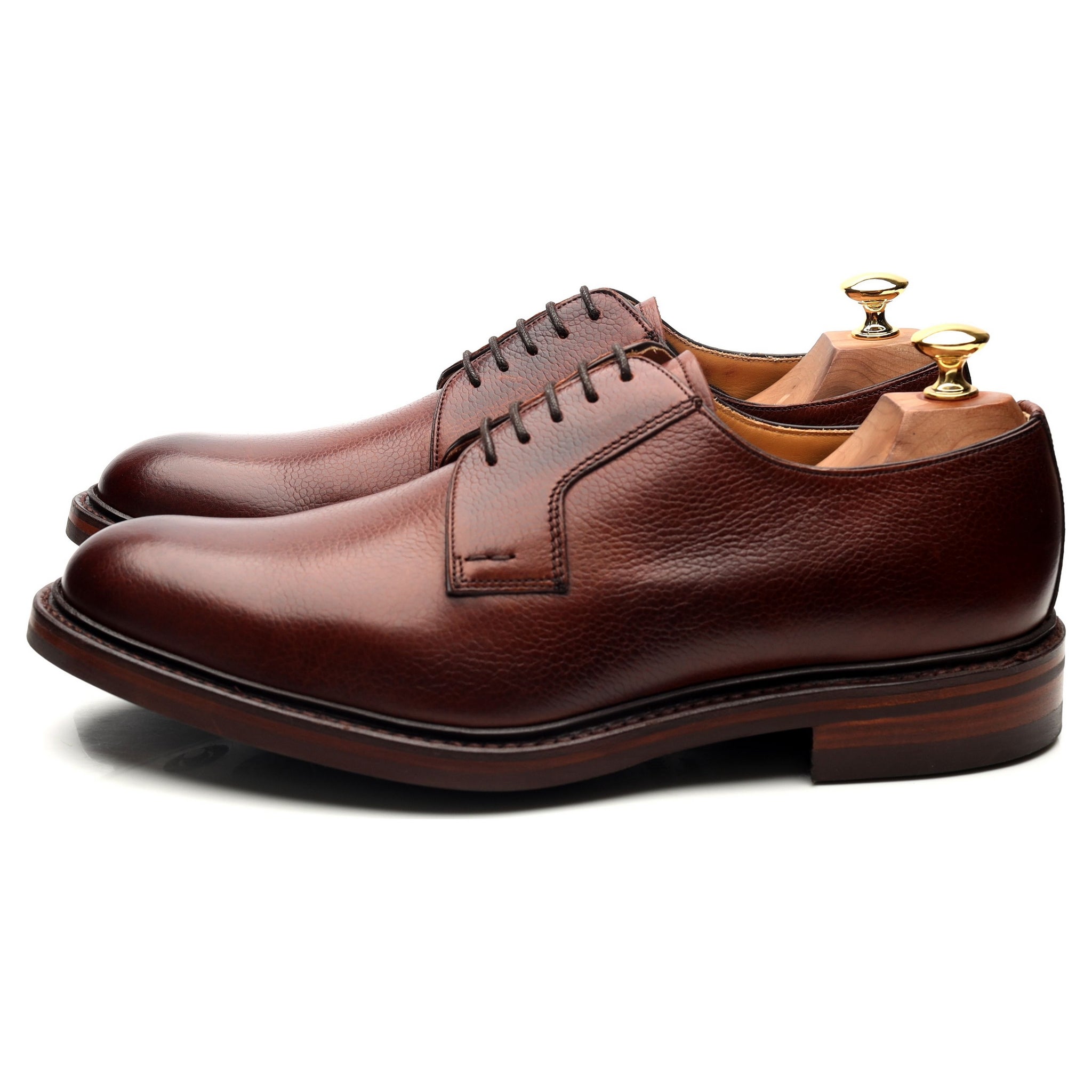 Barker Elton derby cuir grainé marron UK 9 large