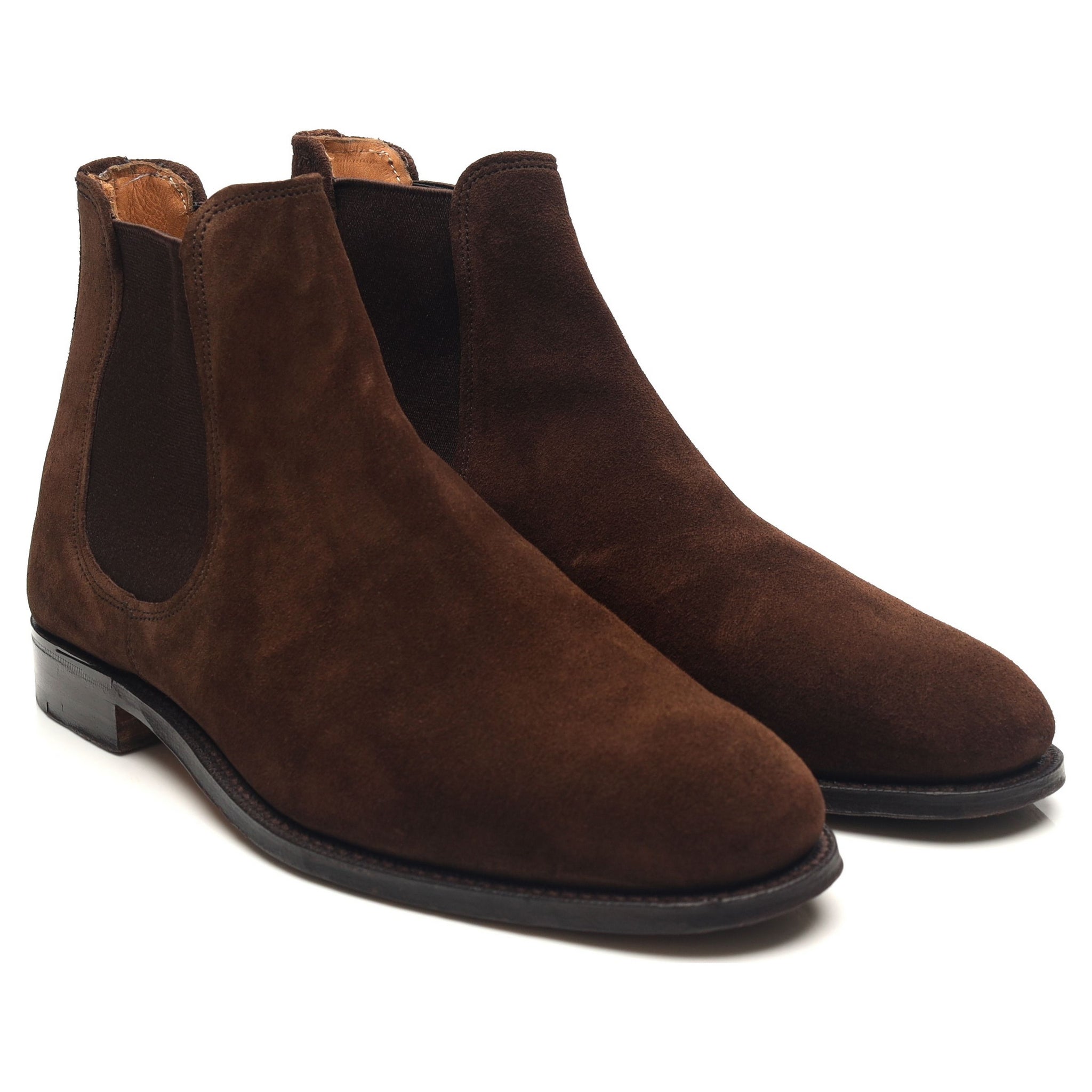 Cheaney Burghley bottines chelsea daim marron UK 7.5