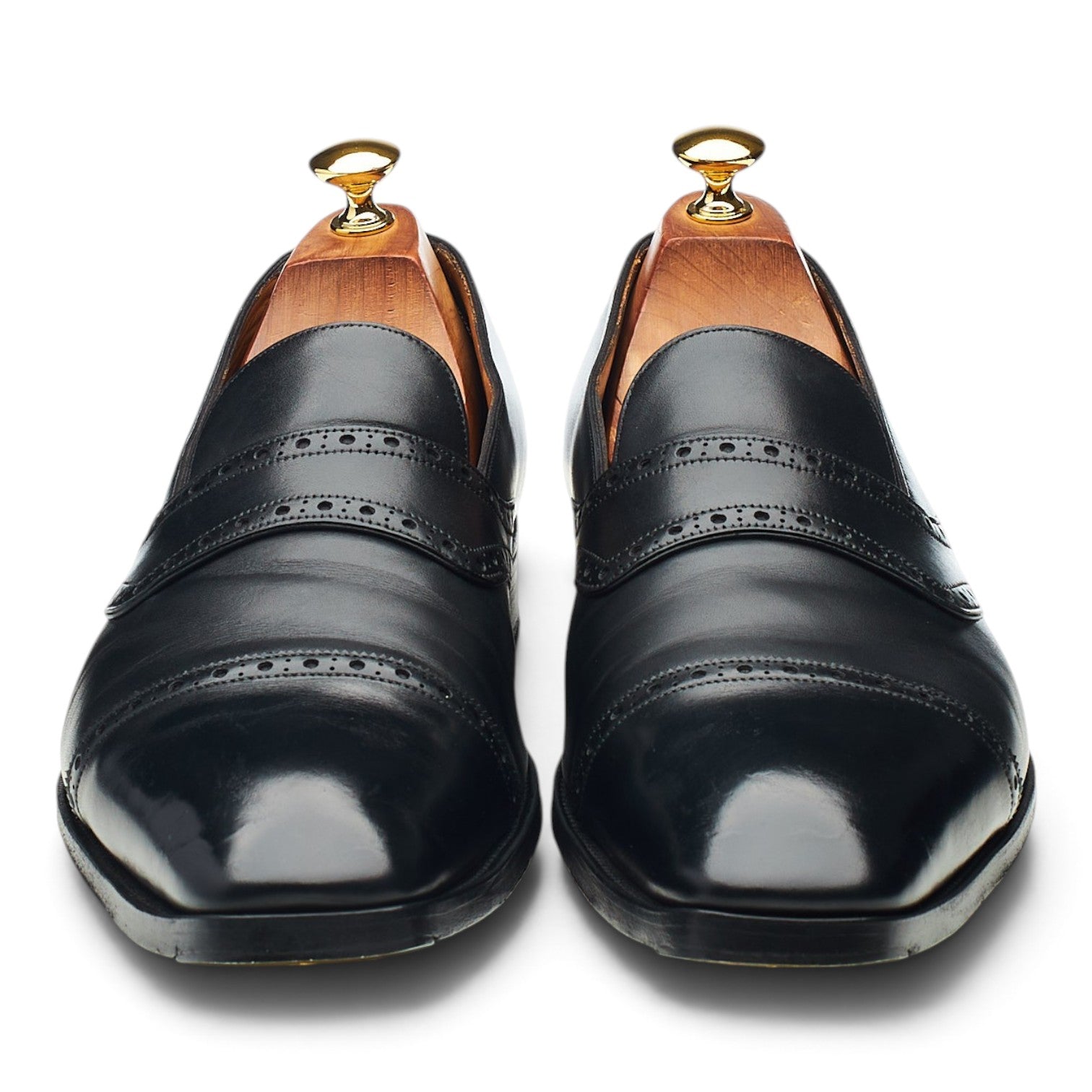 Gaziano & Girling Ashby mocassins noir cuir pointure UK 10