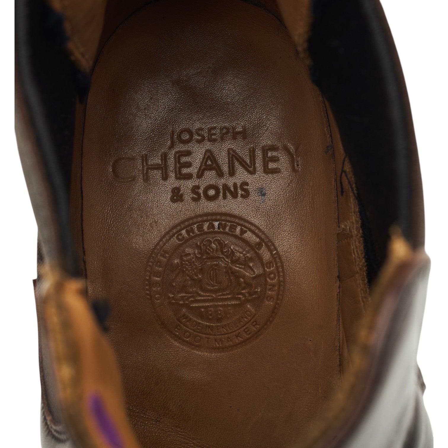 Cheaney Godfrey bottines chelsea cuir marron UK 7