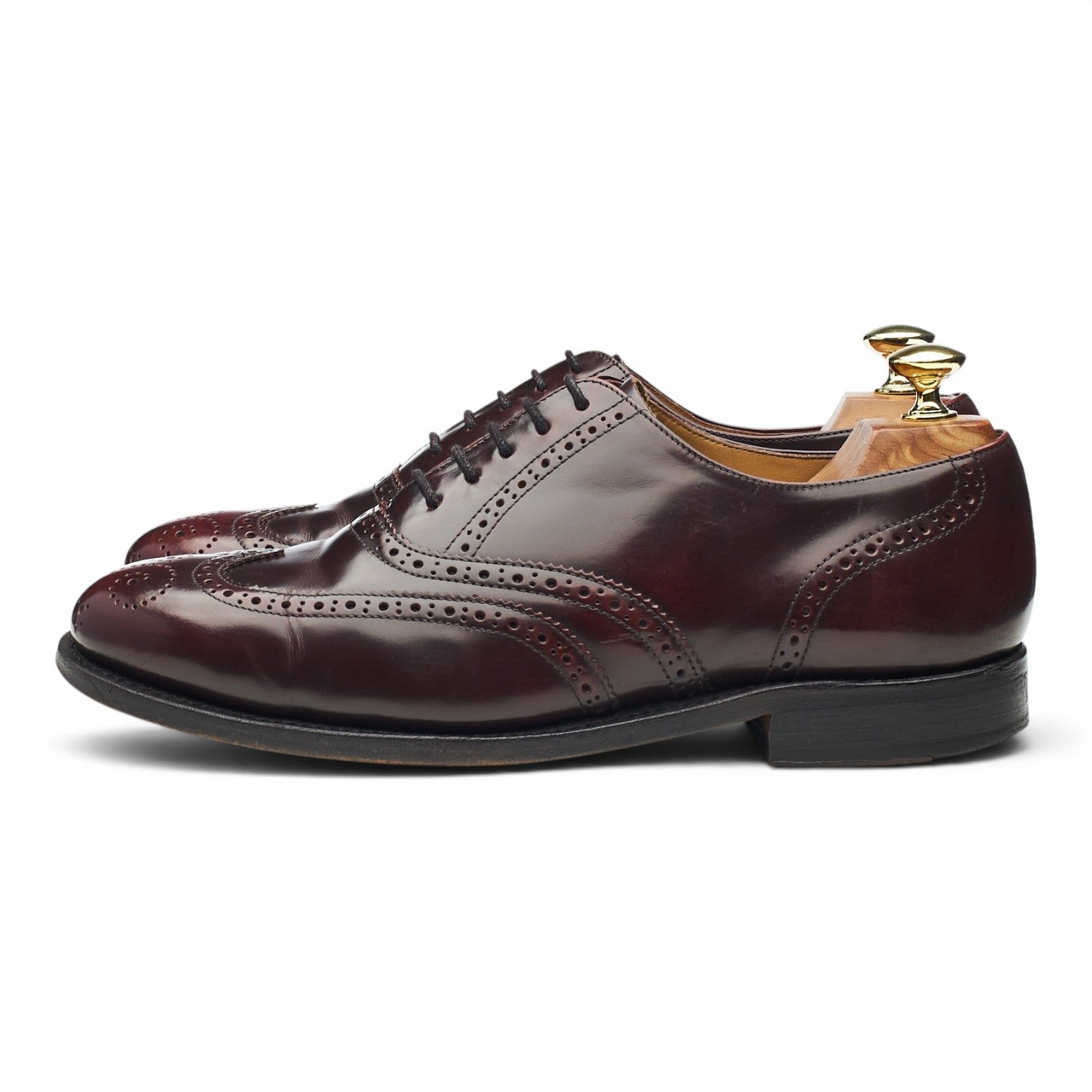 George Webb Oxford Brogue chaussures cuir bordeaux pointure UK 7
