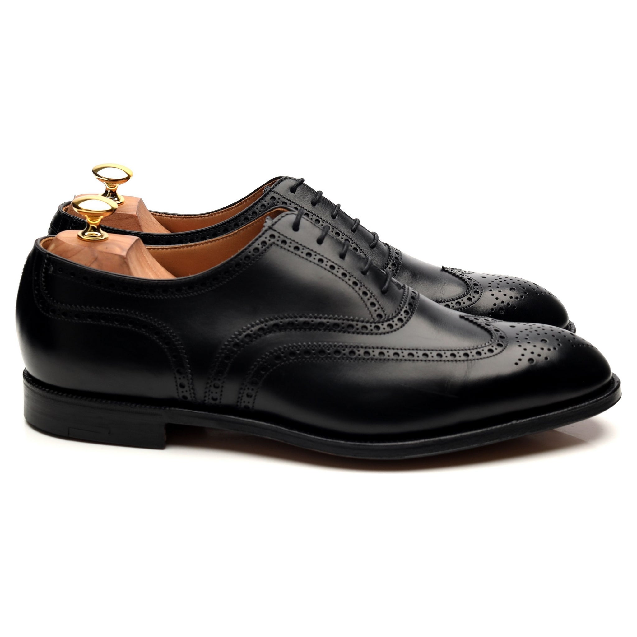 Henry Maxwell oxford brogue cuir noir pointure UK 10.5