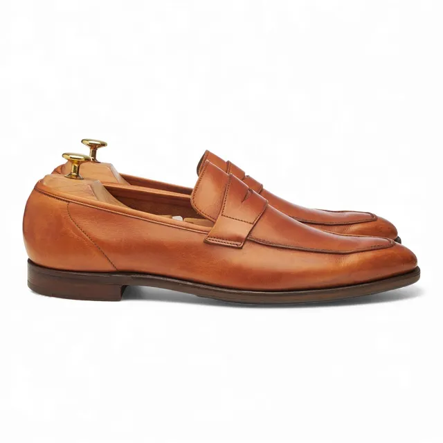 George Cleverley George mocassin cuir marron UK 8,5