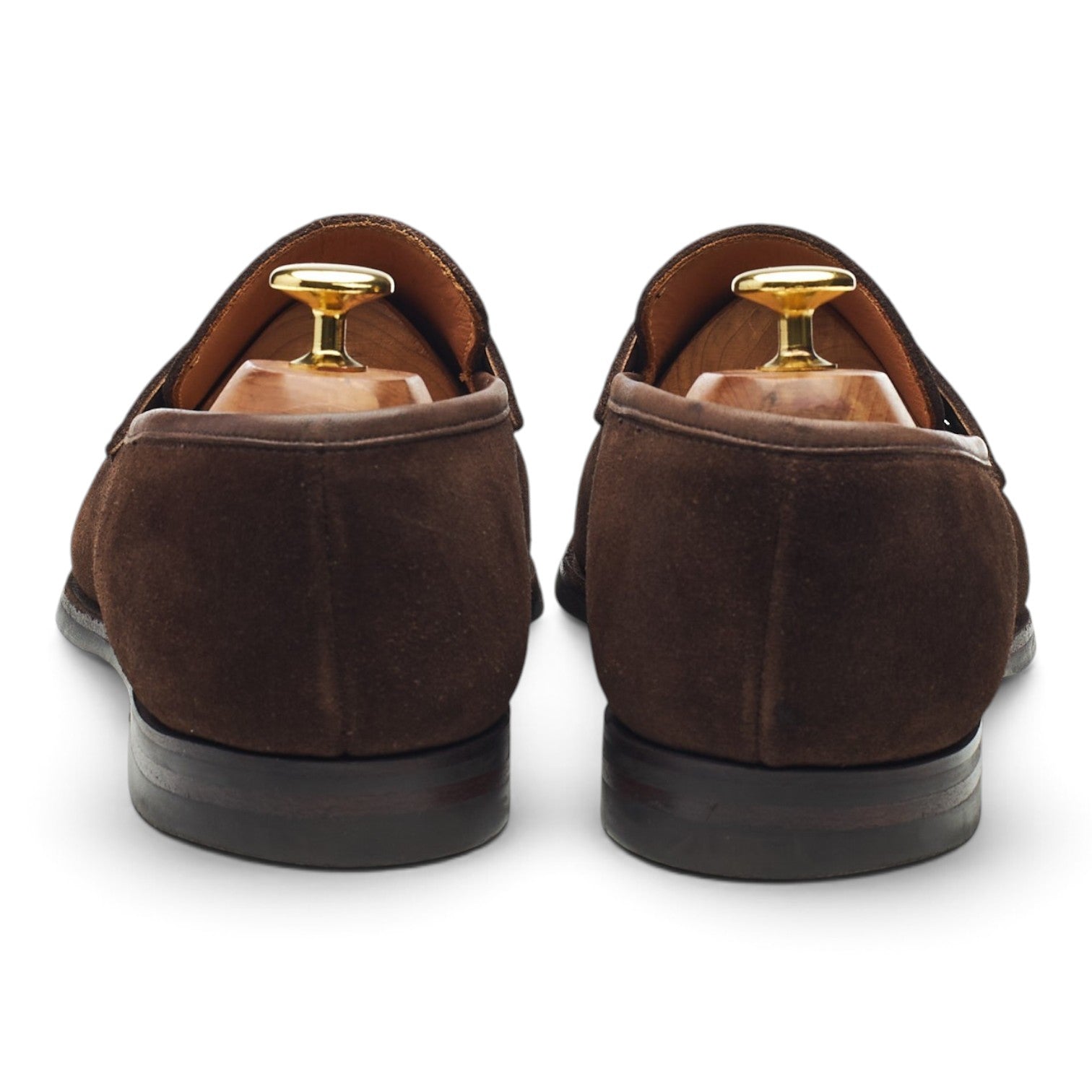 Crockett & Jones Sydney mocassins daim marron UK 8.5
