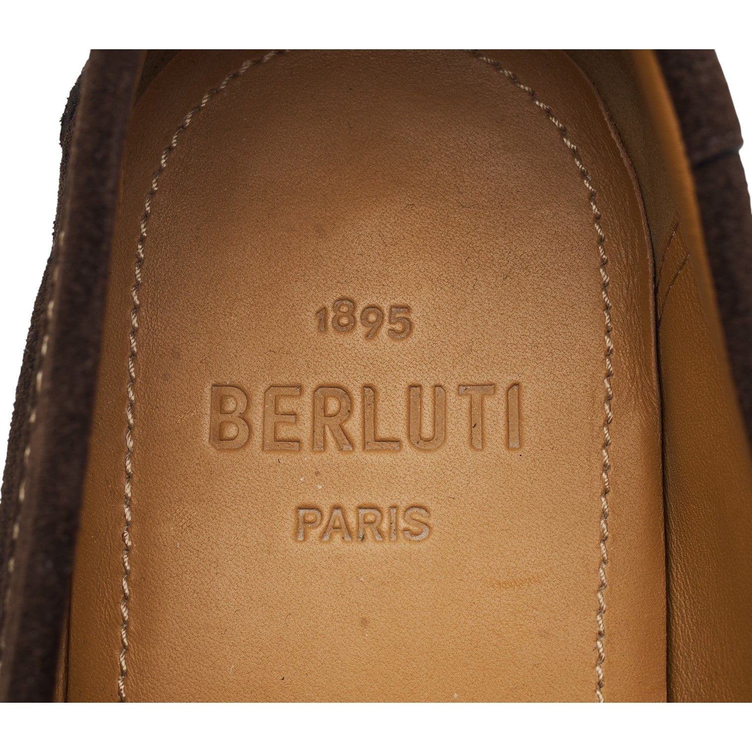 Berluti mocassins daim marron foncé UK 10