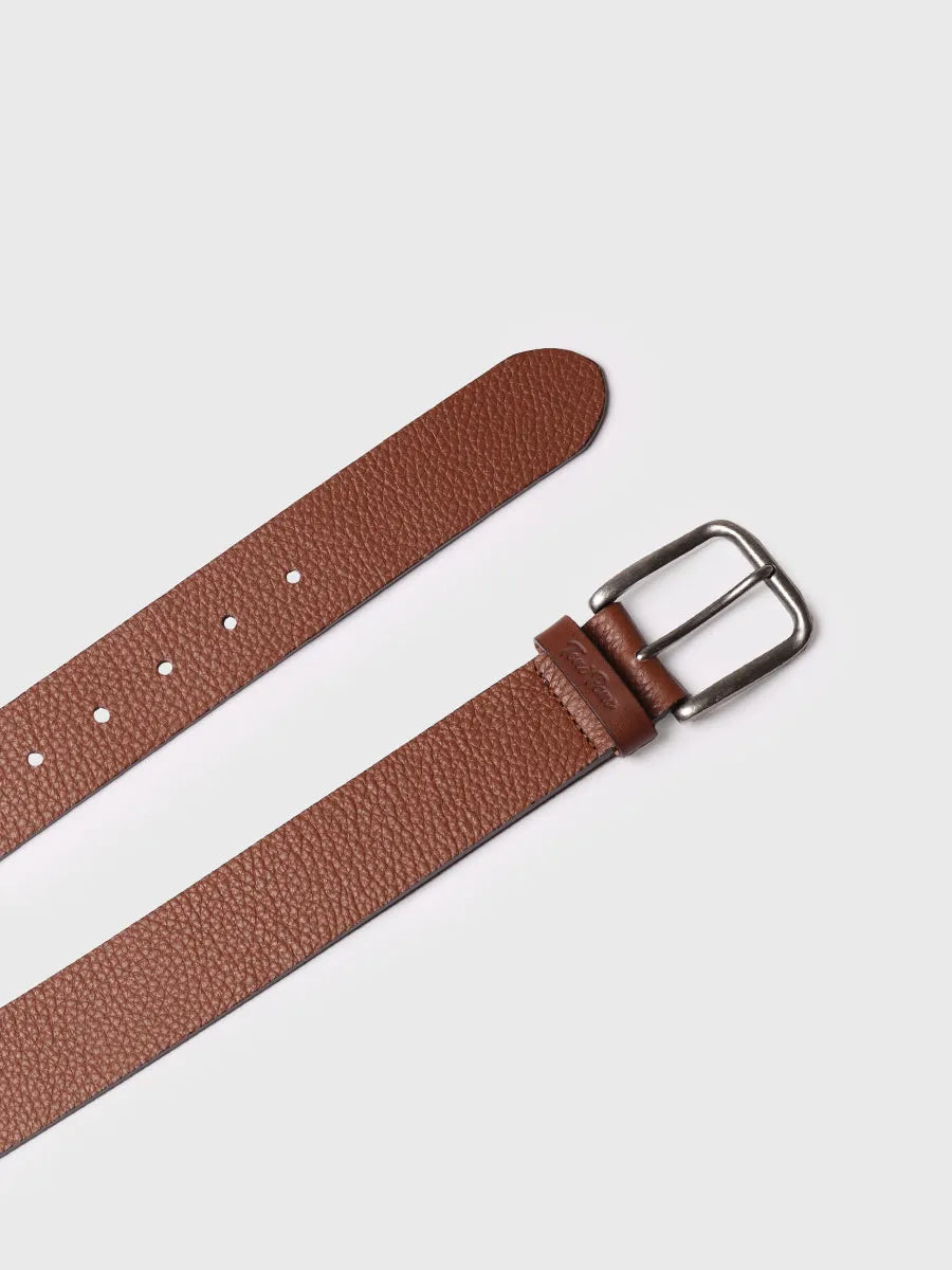 Toni Pons Elias ceinture cuir homme boucle argent