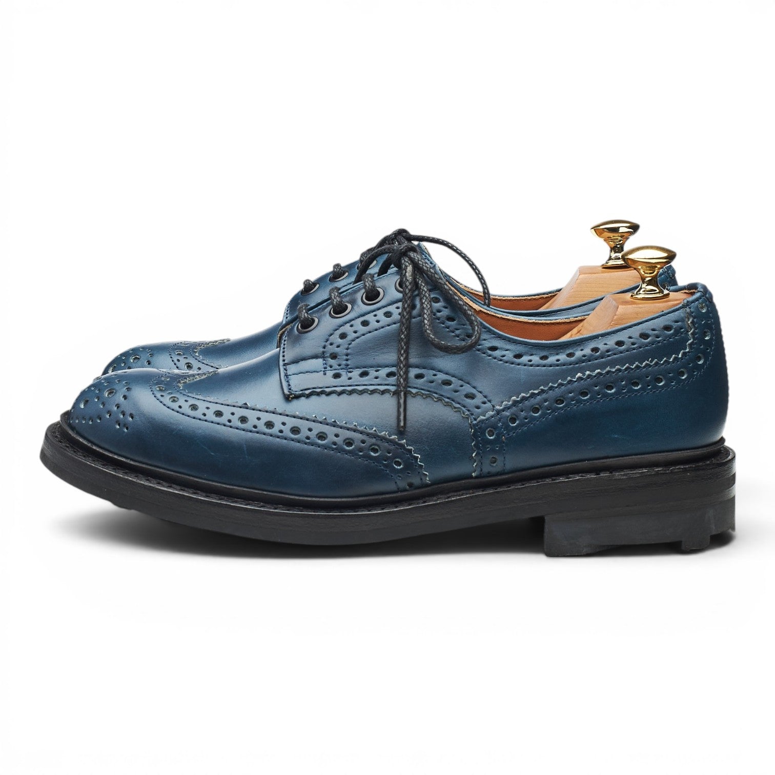 Herring Bourton derby brogue bleu cuir pointure UK 6