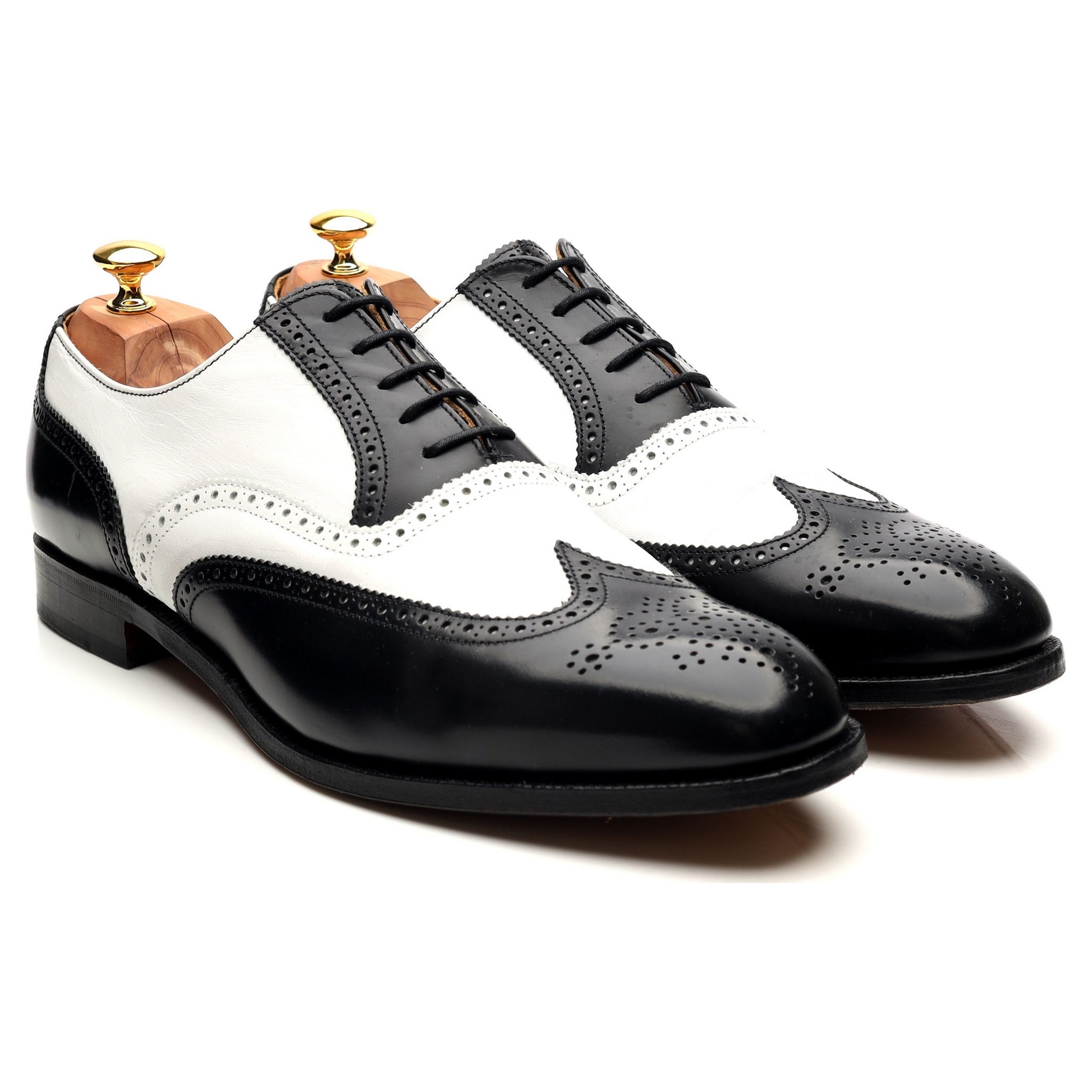 Shipton & Heneage George richelieu cuir noir blanc 12 UK