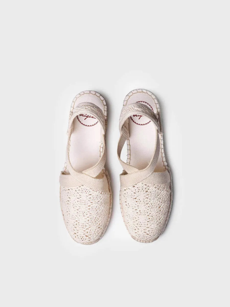 Toni Pons TERRA-AD espadrilles compensées crochet écru