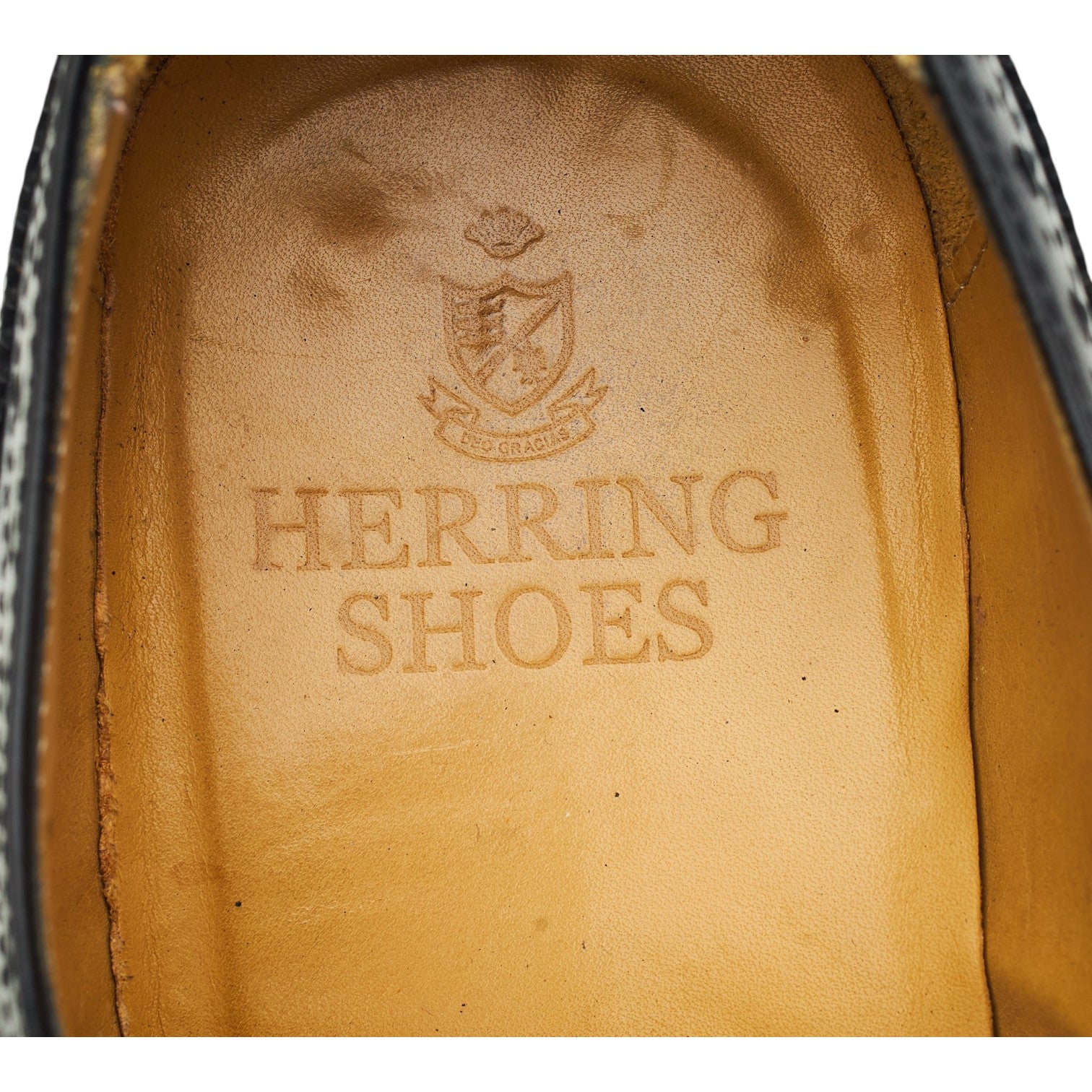Herring richelieu brogues cuir noir pointure UK 10