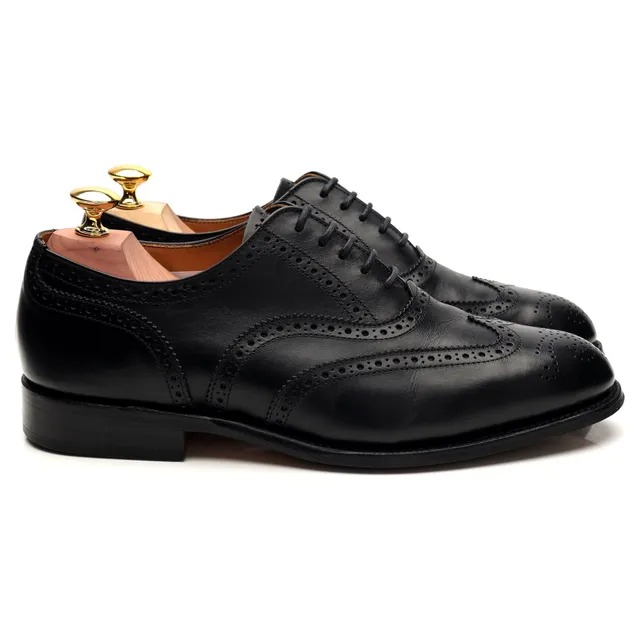 Tricker's Epsom richelieu brogue cuir noir 7 UK