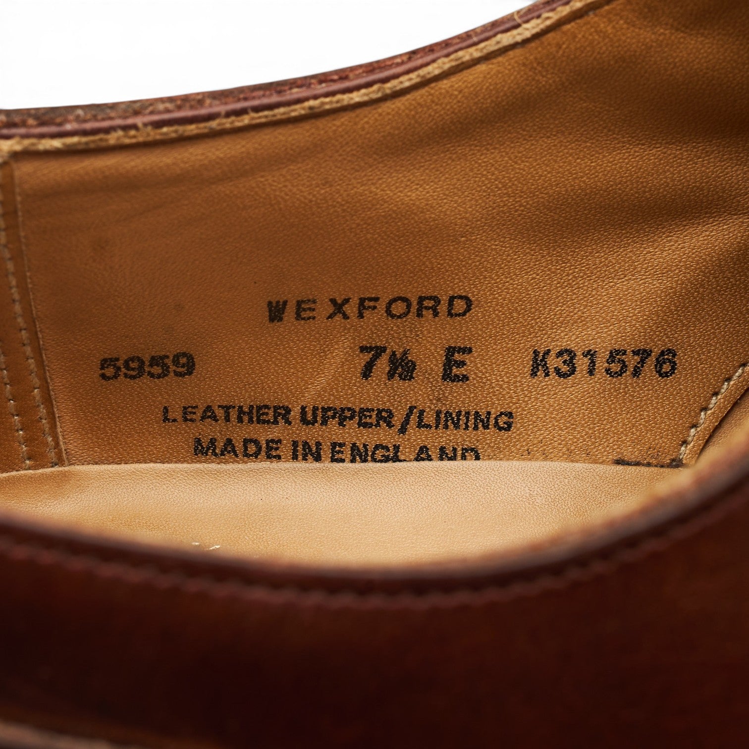 Crockett & Jones Wexford derbies cuir marron UK 7.5
