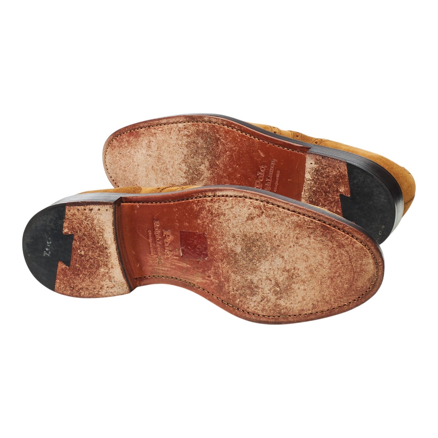 Ralph Lauren Brenton derby brogue daim marron UK 7.5