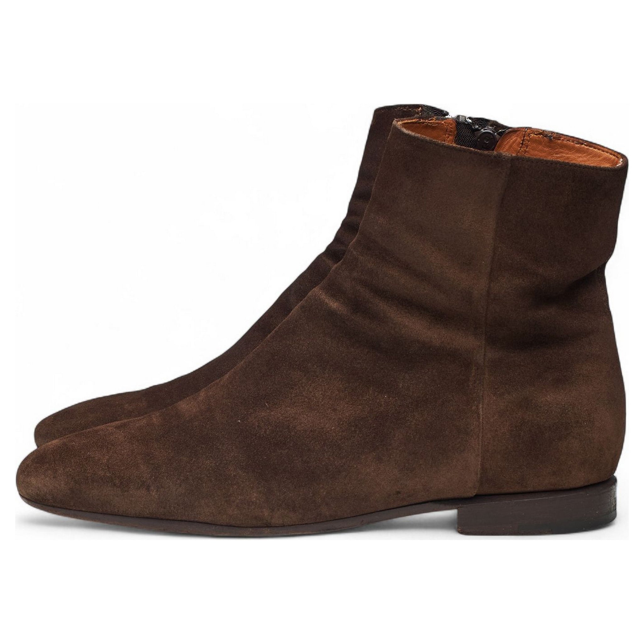 Dries Van Noten bottines zip daim marron UK 7