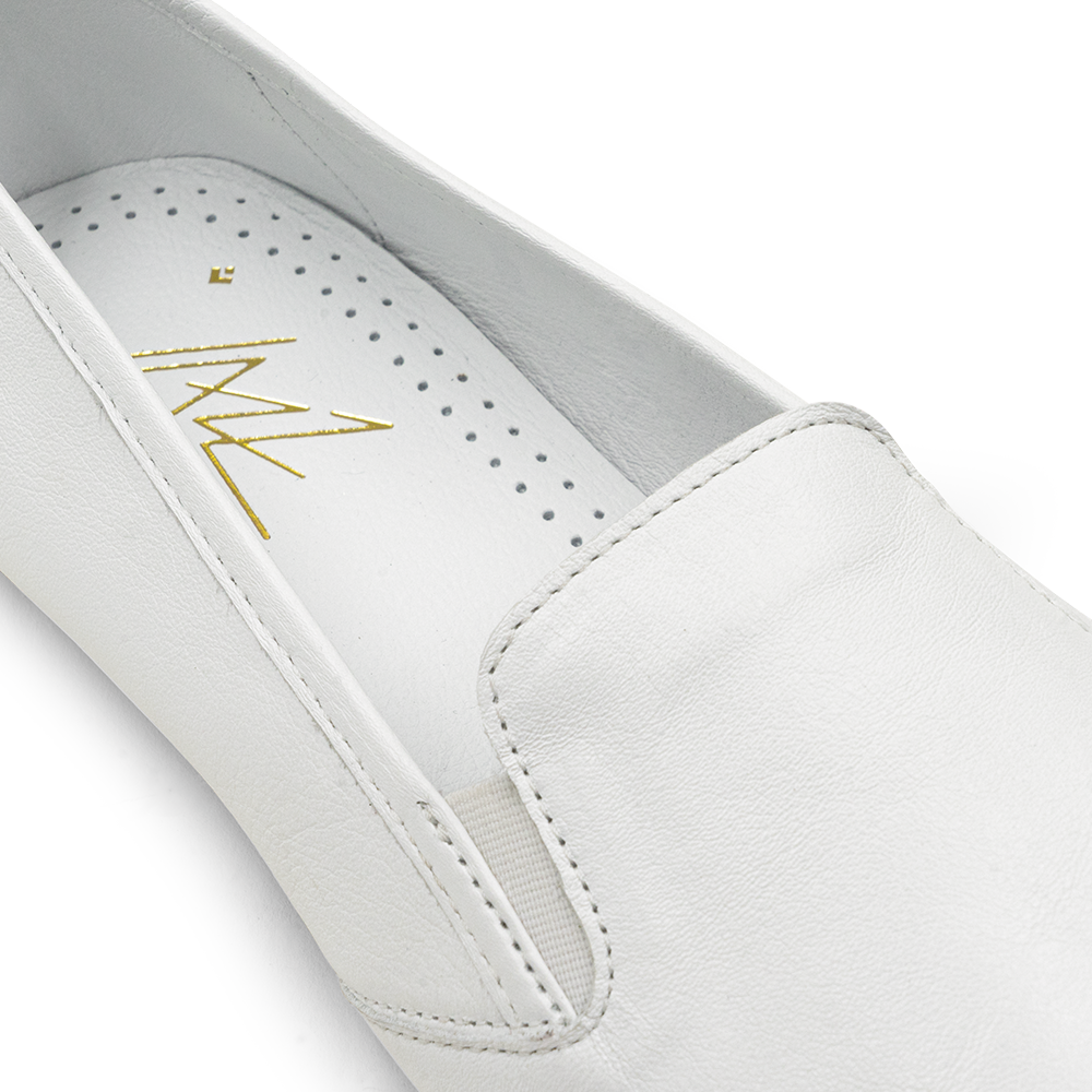 Rivieras Jazz J1000 Espadrille Blanc Cuir Lisse