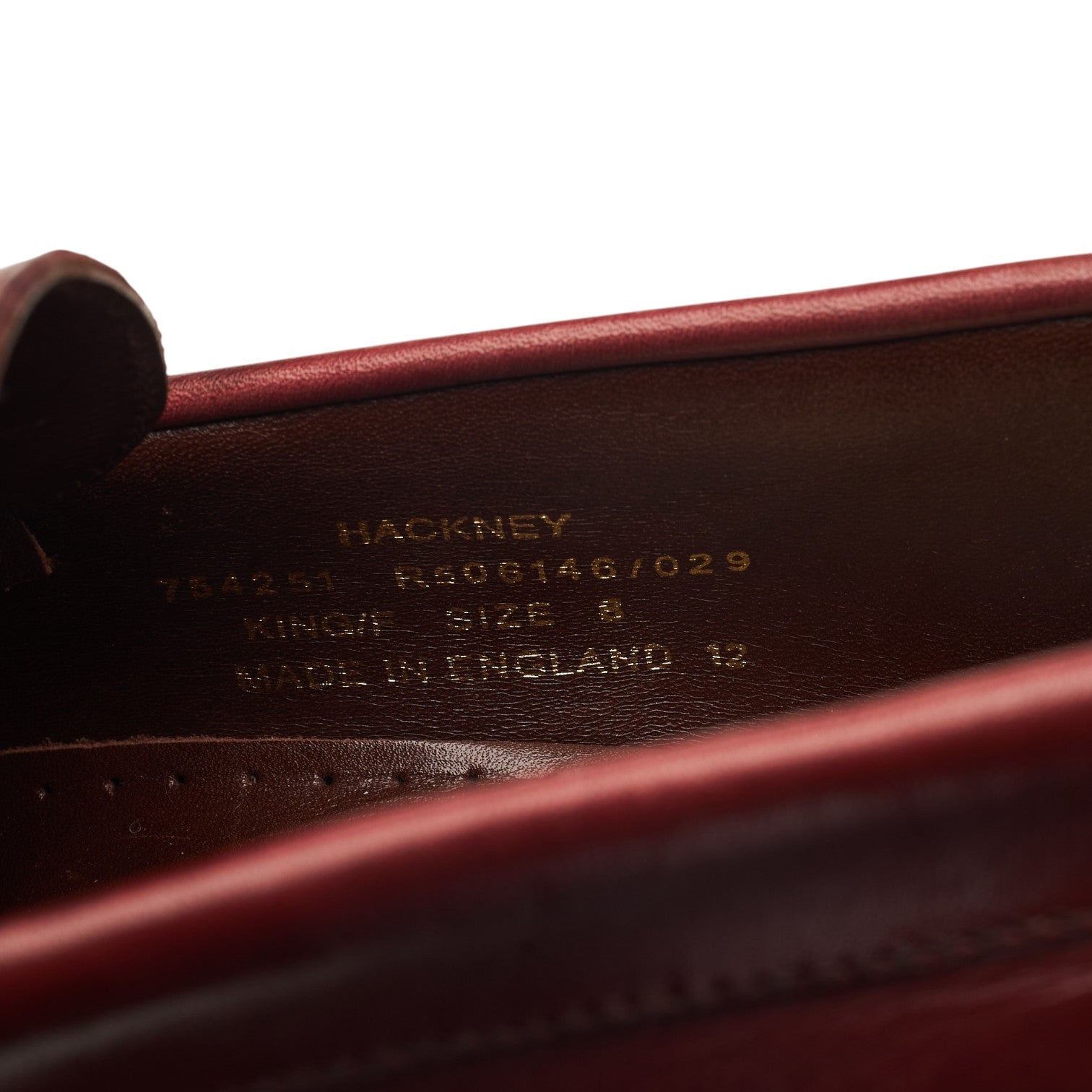 Loake 1880 Hackney mocassins cuir bordeaux 8 UK