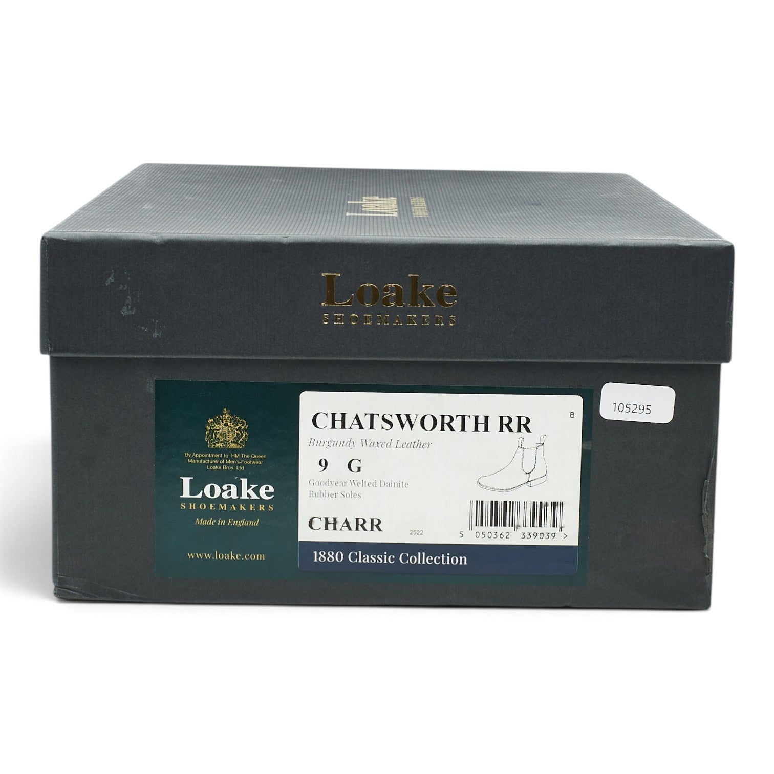 Loake 1880 Chatsworth boots chelsea cuir bordeaux UK 9