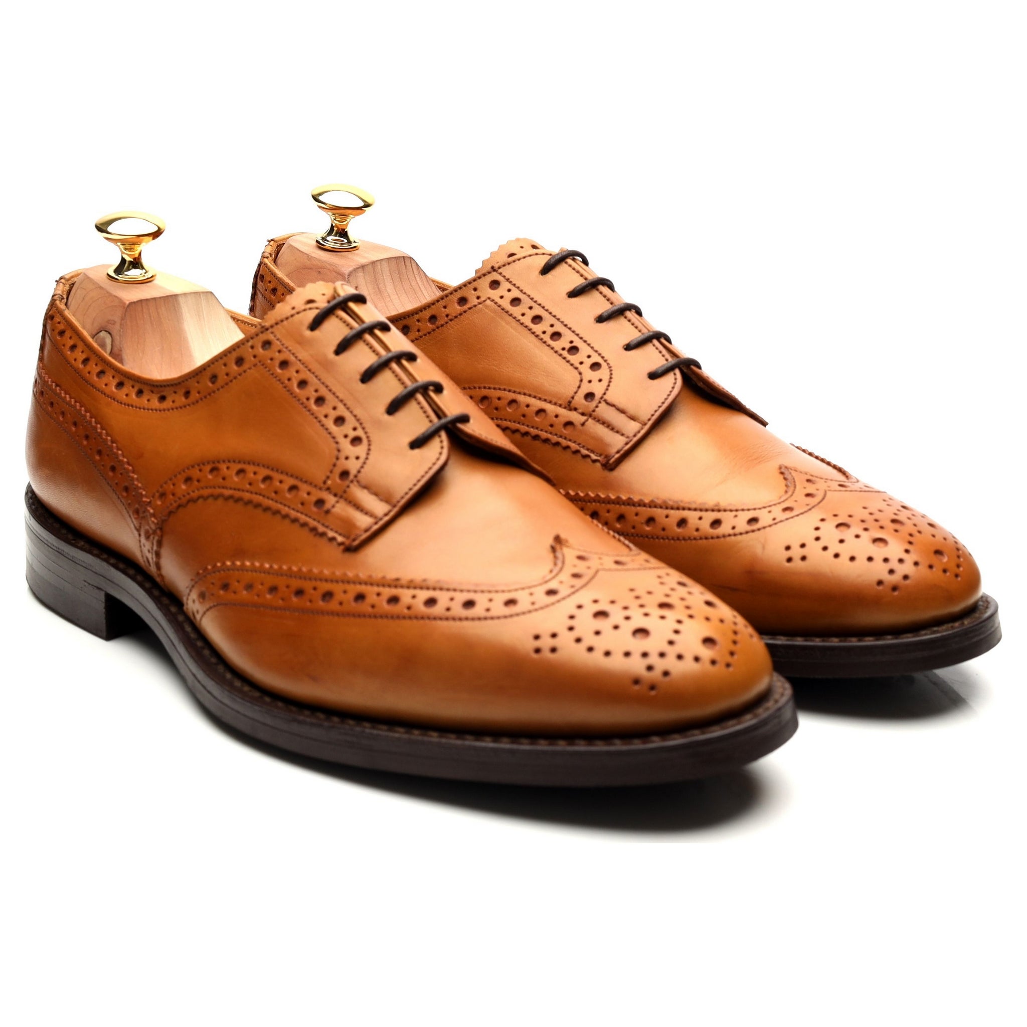 Tricker's Durham derby brogue cuir marron UK 11